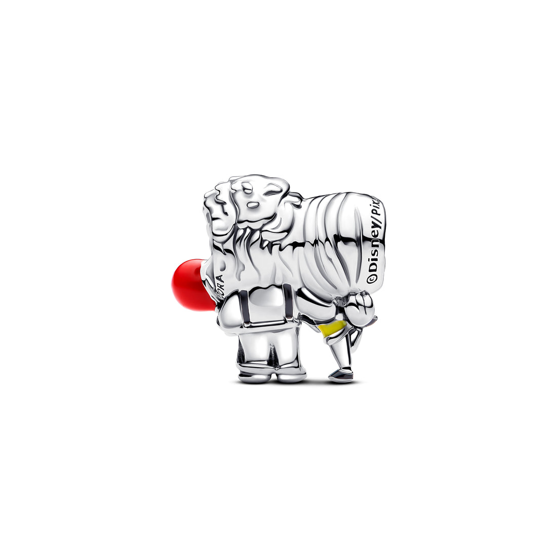 Disney Up Carl & Ellie Sterling Silver Charm With Red, Black And Yellow Enamel