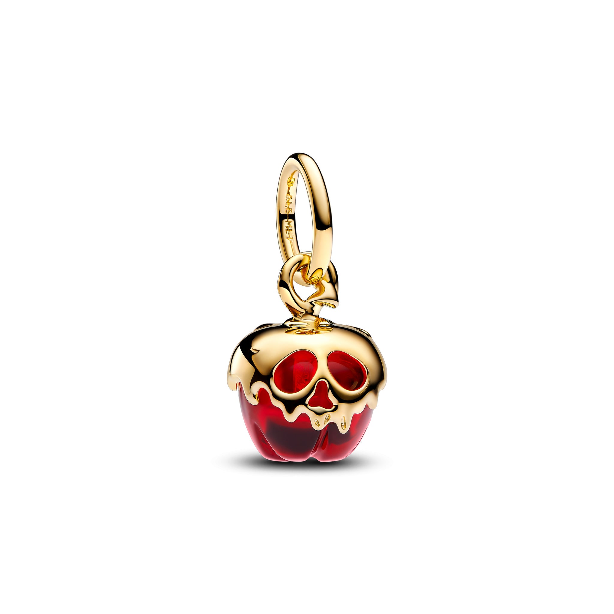 Disney Villains Evil Queen Apple 14K Gold-Plated Dangle With Red Murano Glass