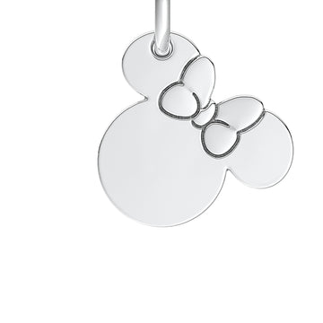 Disney Engravable Minnie Mouse Sterling Silver Dangle