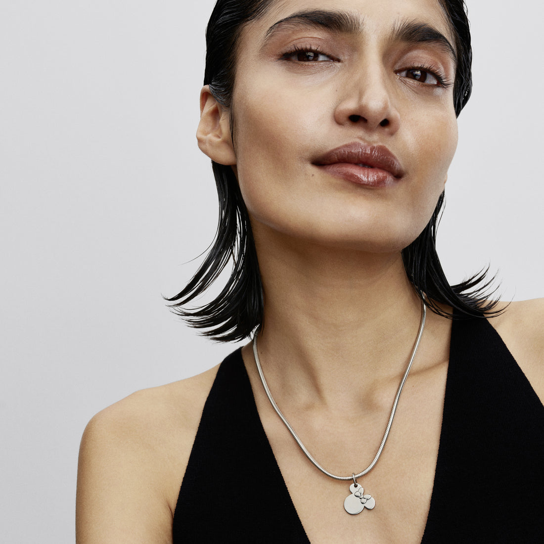 Disney Engravable Minnie Mouse Sterling Silver Dangle