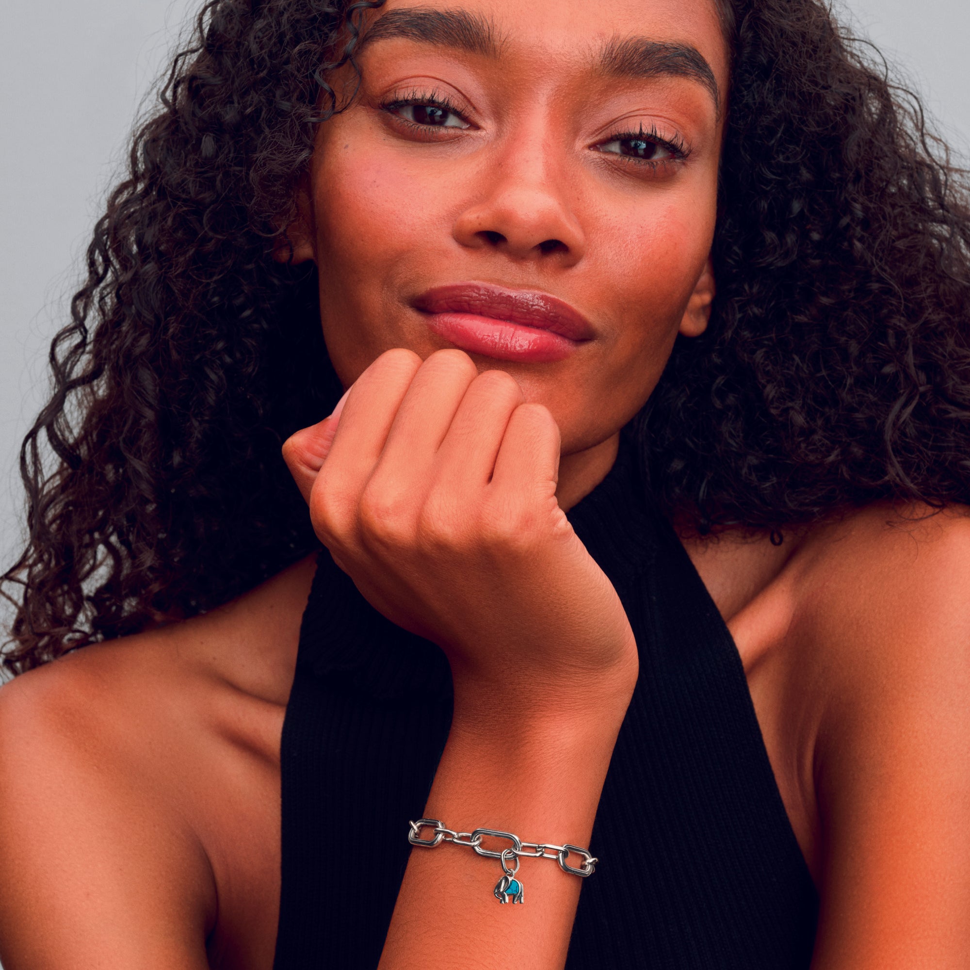 Elephant Sterling Silver Mini Dangle With Imitation Turquoise