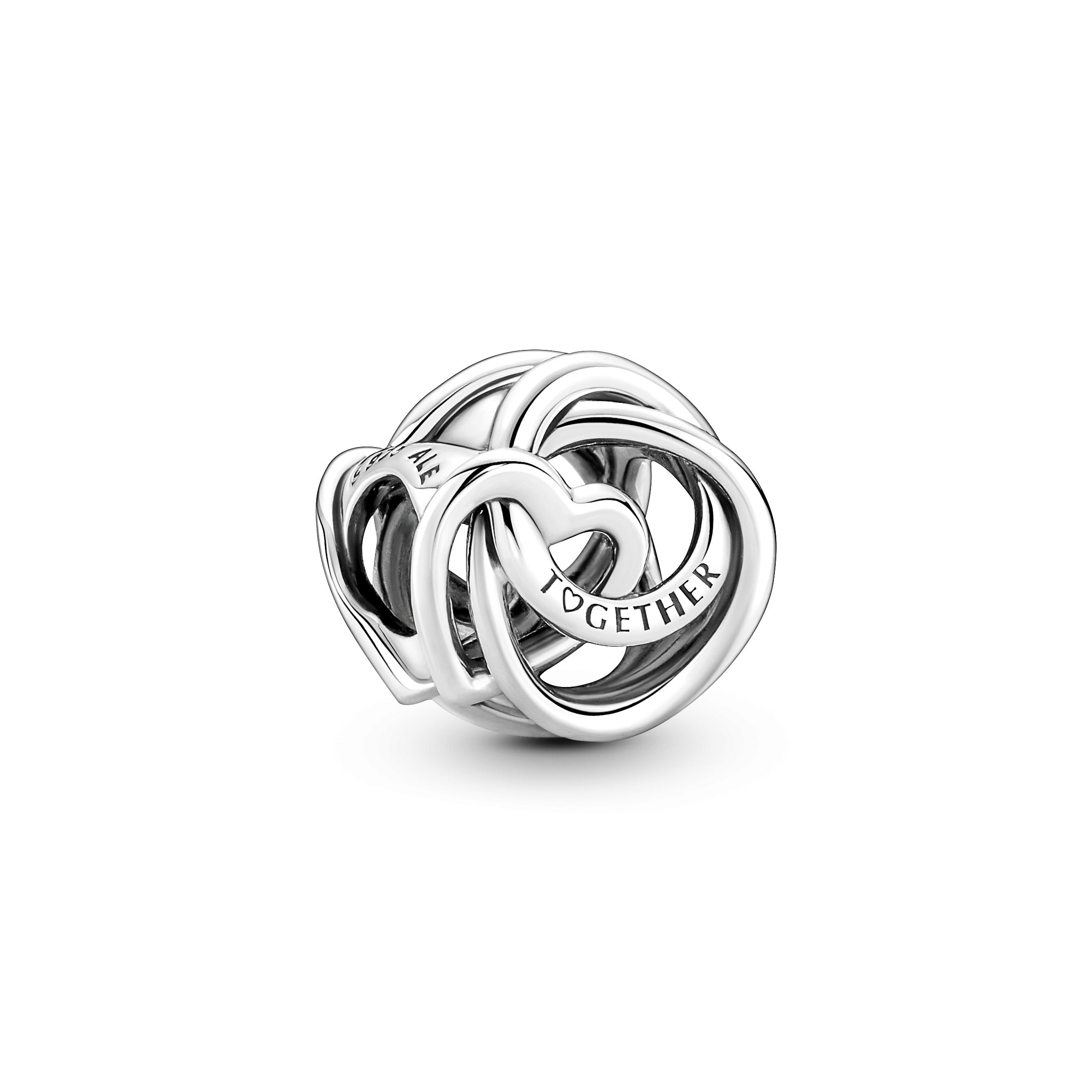 Encircled Heart Sterling Silver Charm