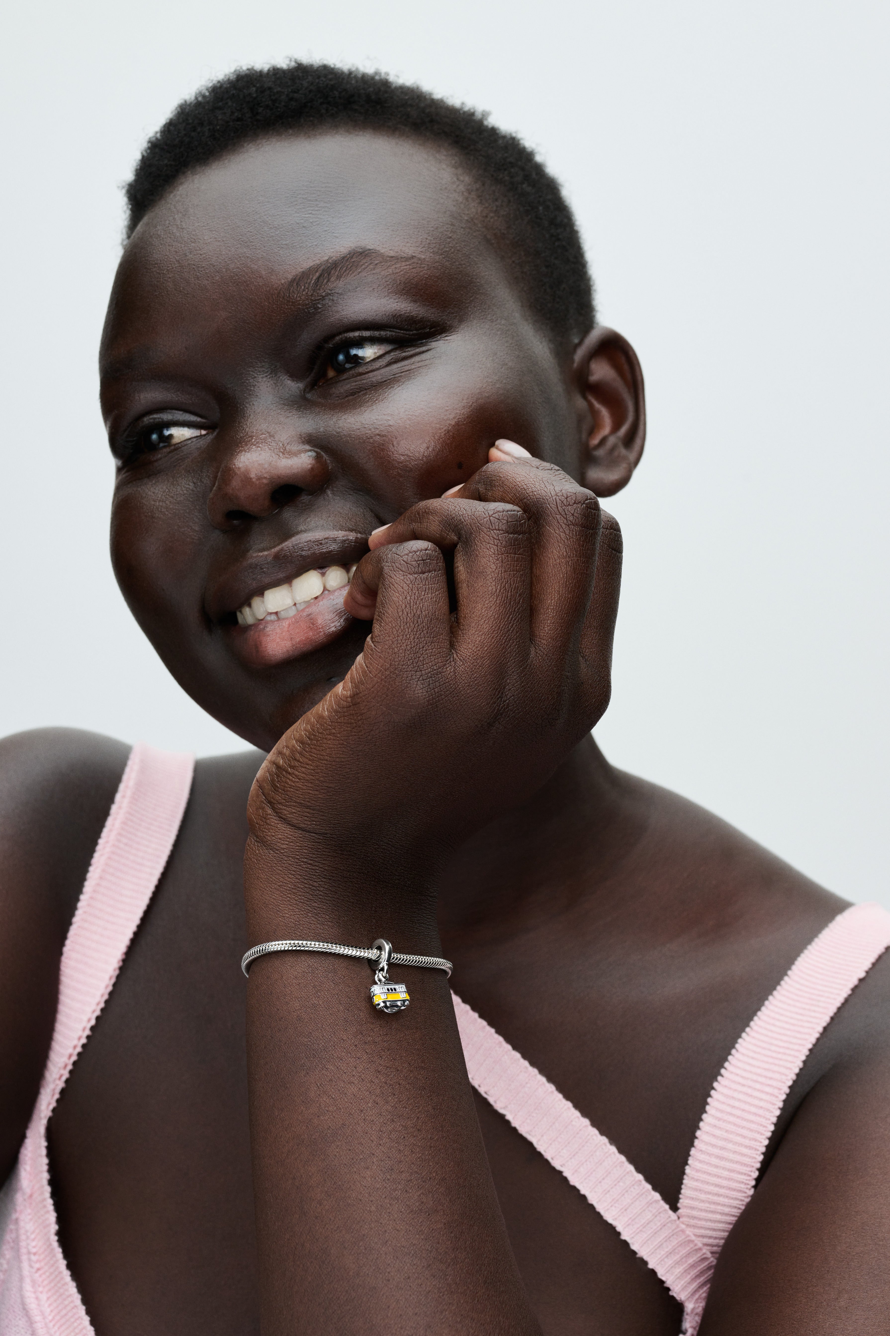 Engravable Lisbon Tram Sterling Silver Double Dangle With Clear And Red Cubic Zirconia, Yellow And White Enamel