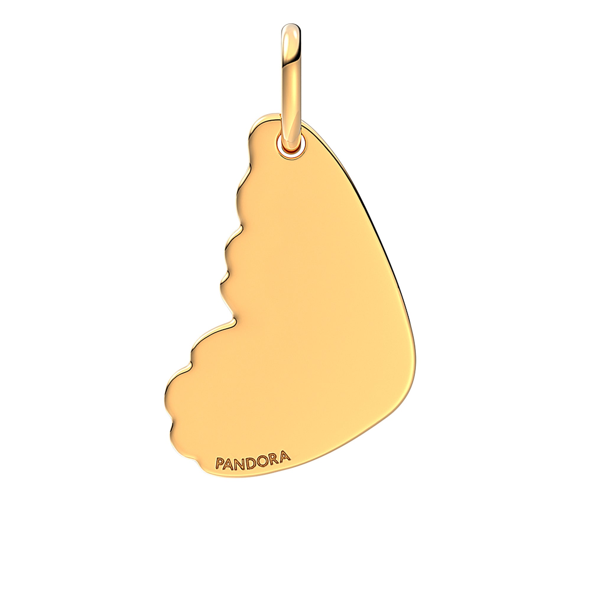 Engravable Butterfly Wing 14K Gold-Plated Pendant