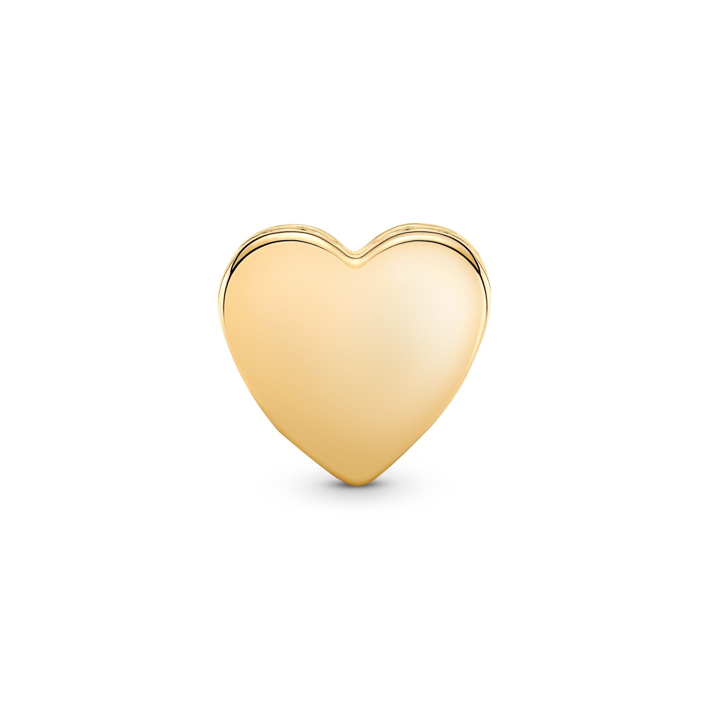 Engravable Heart 14K Gold-Plated Charm