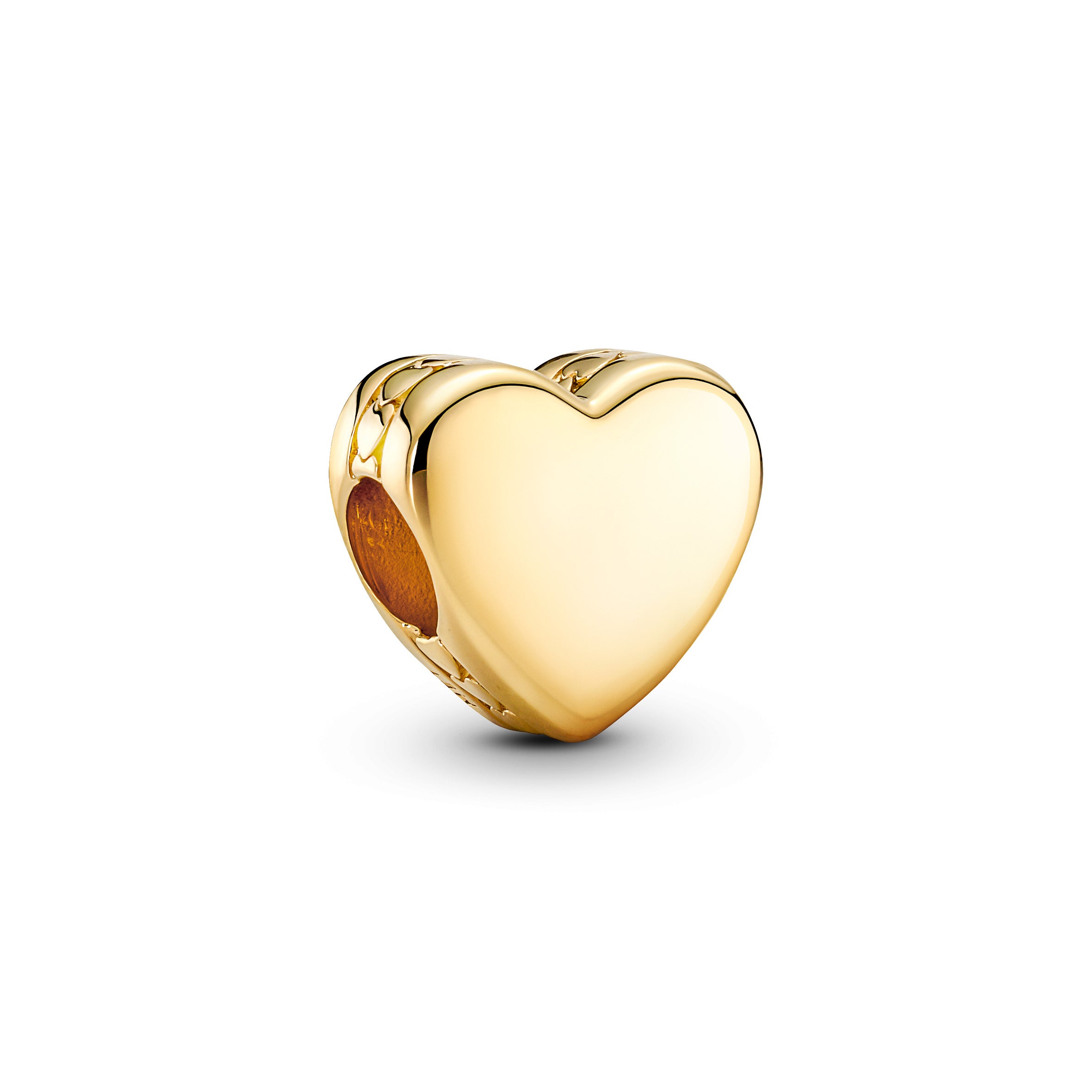 Engravable Heart 14K Gold-Plated Charm