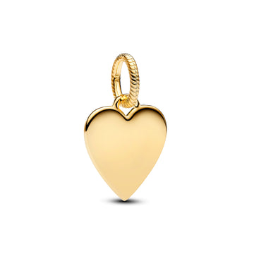 Engravable Heart 14K Gold-Plated Pendant