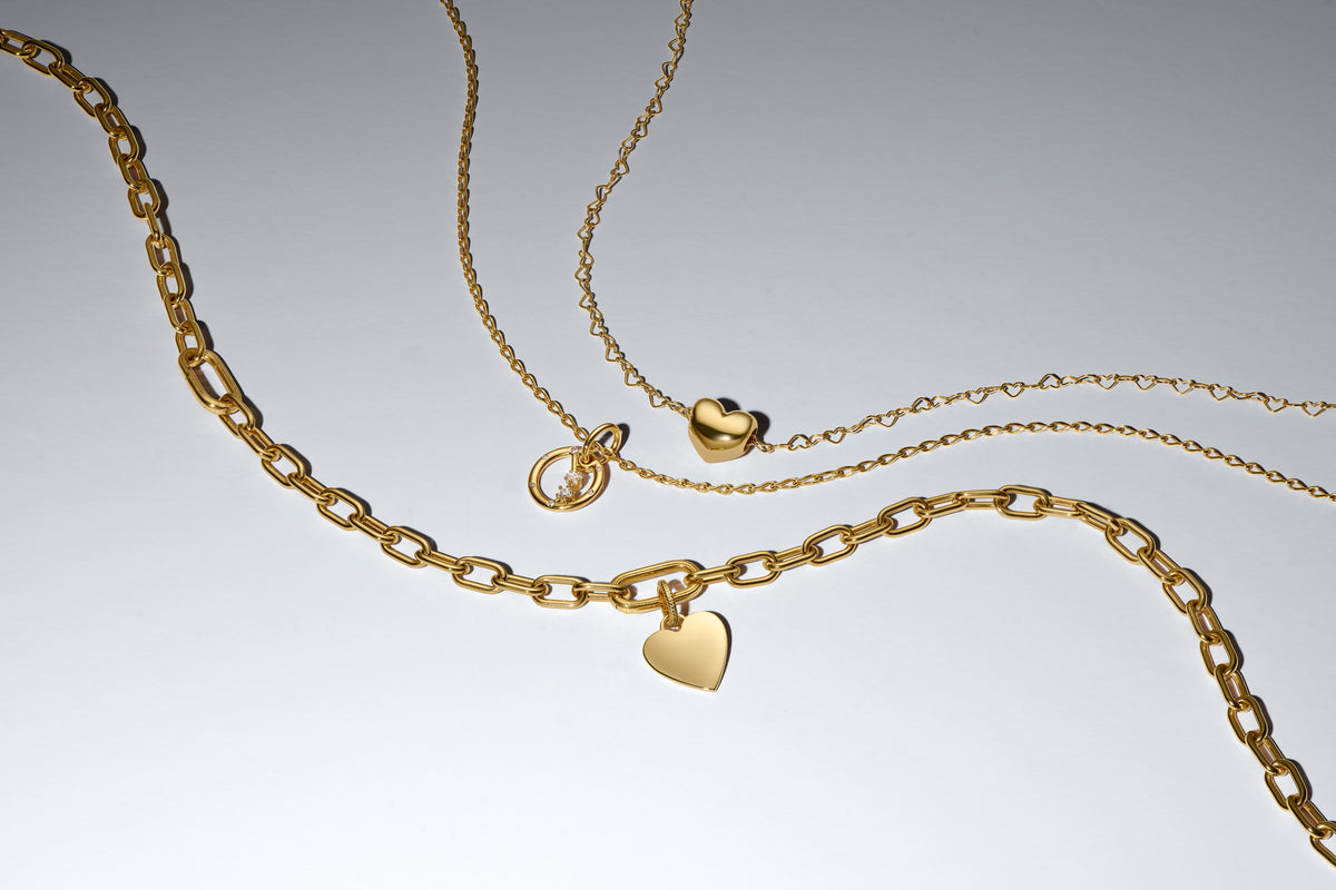 Engravable Heart 14K Gold-Plated Pendant