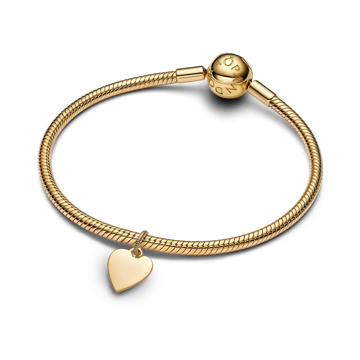Engravable Heart 14K Gold-Plated Pendant