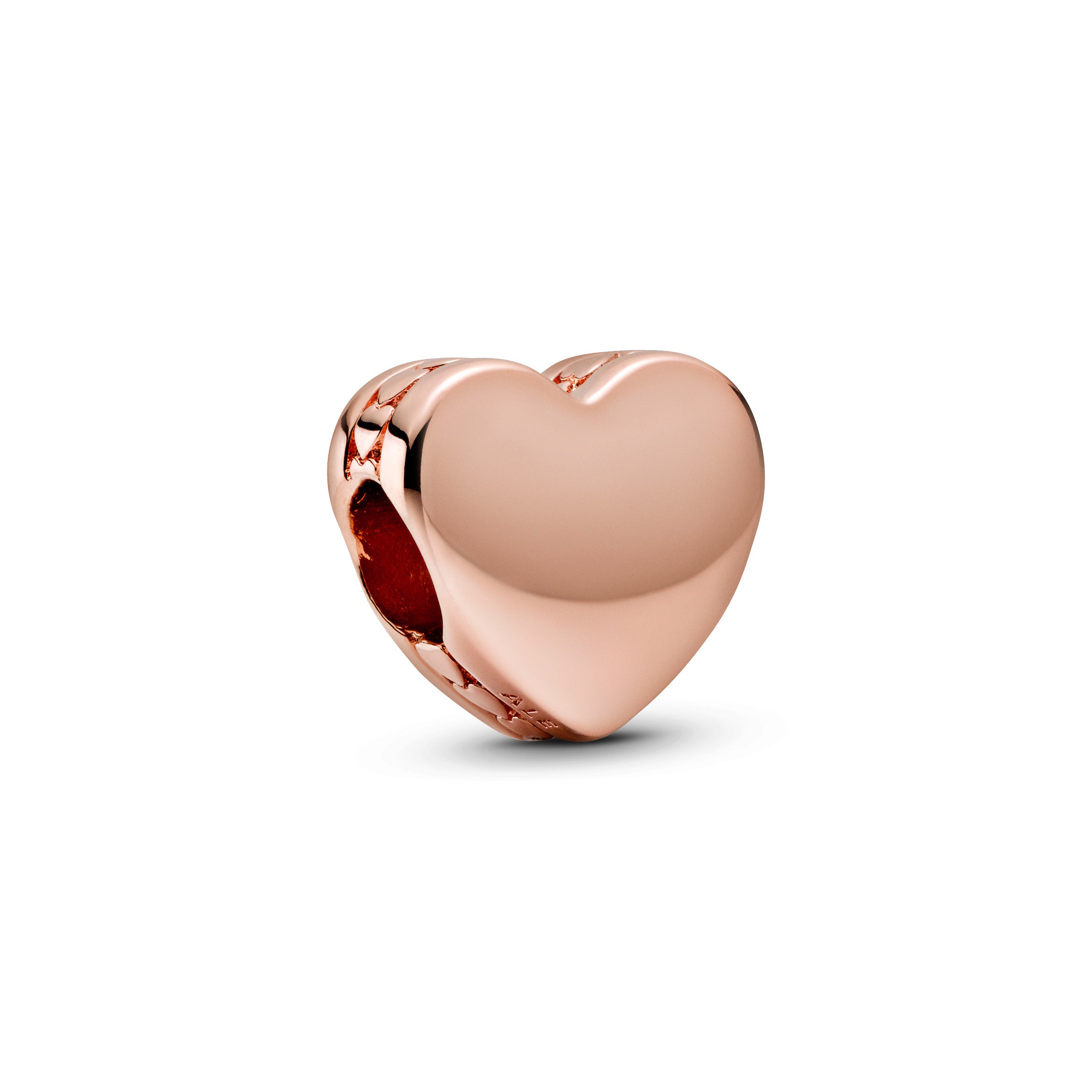 Engravable Heart 14K Rose Gold-Plated Charm