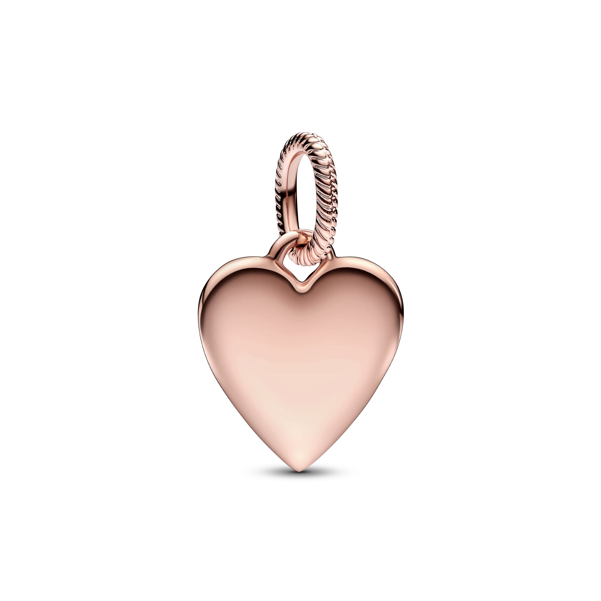 Engravable Heart 14K Rose Gold-Plated Pendant