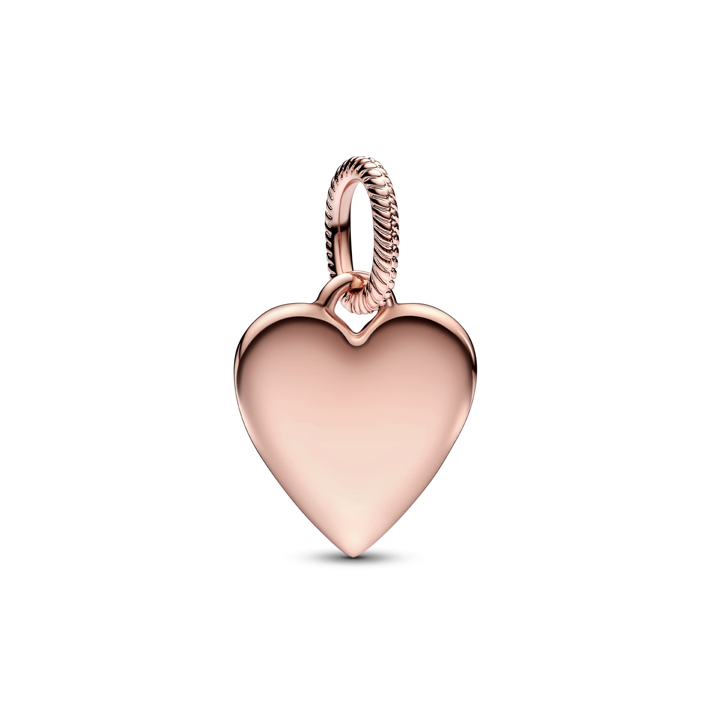 Engravable Heart 14K Rose Gold-Plated Pendant