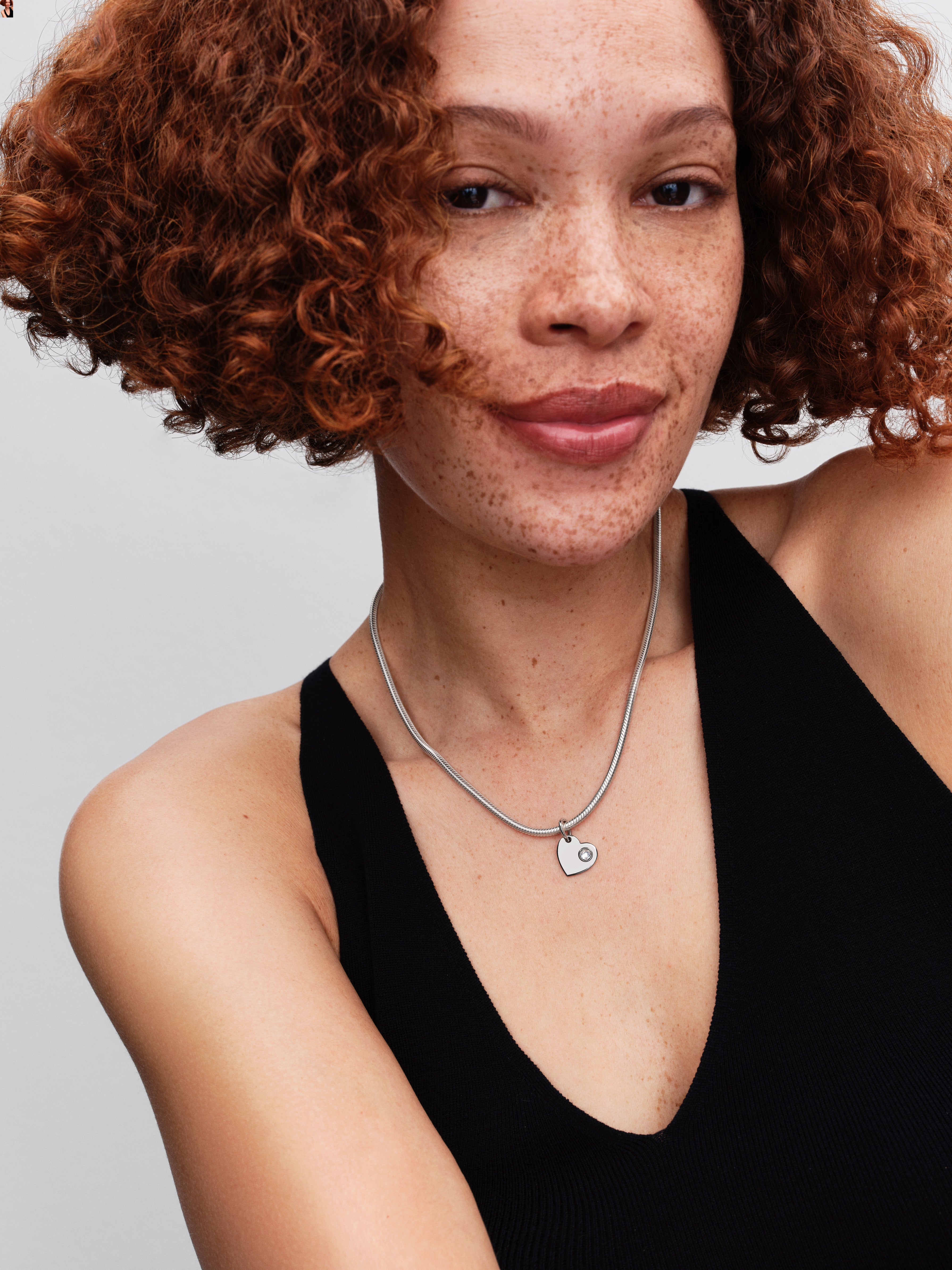 Engravable Heart Sterling Silver Dangle With Sea Aqua Blue Crystal