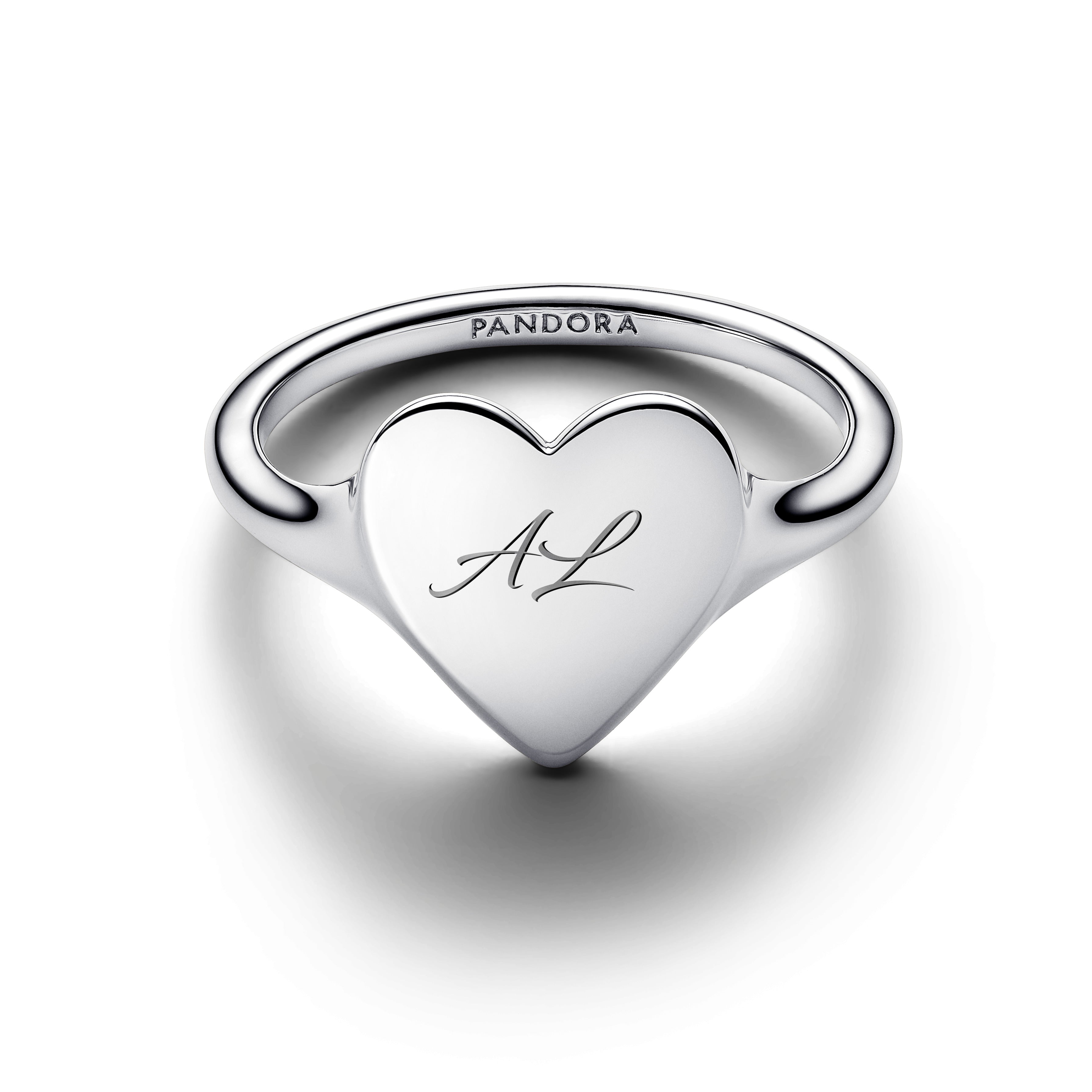 Engravable Heart Sterling Silver Ring