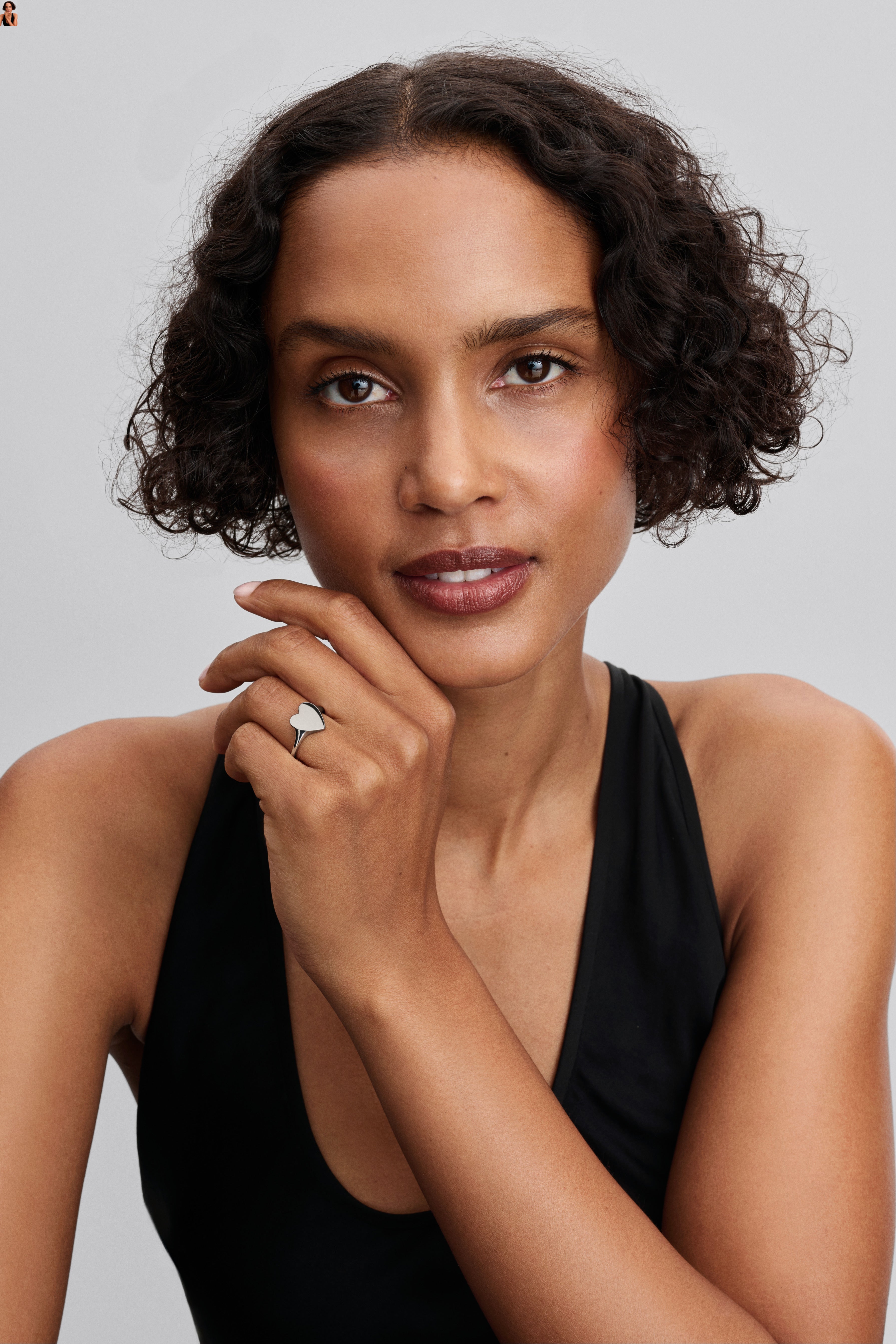 Engravable Heart Sterling Silver Ring