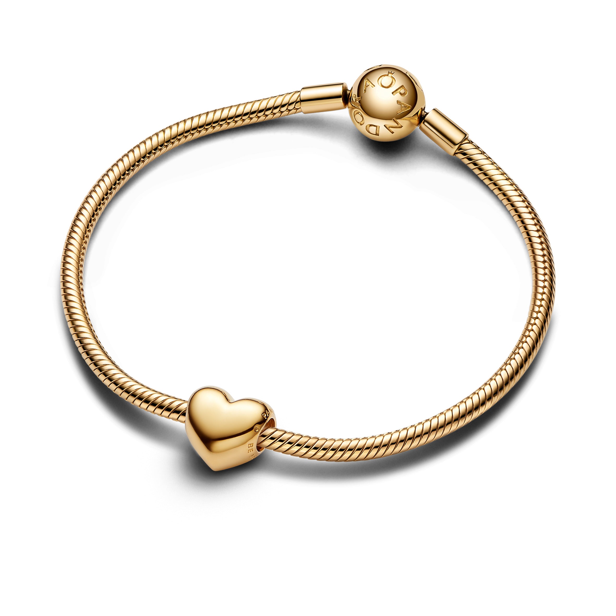 Engravable Medium Heart 14K Gold-Plated Charm