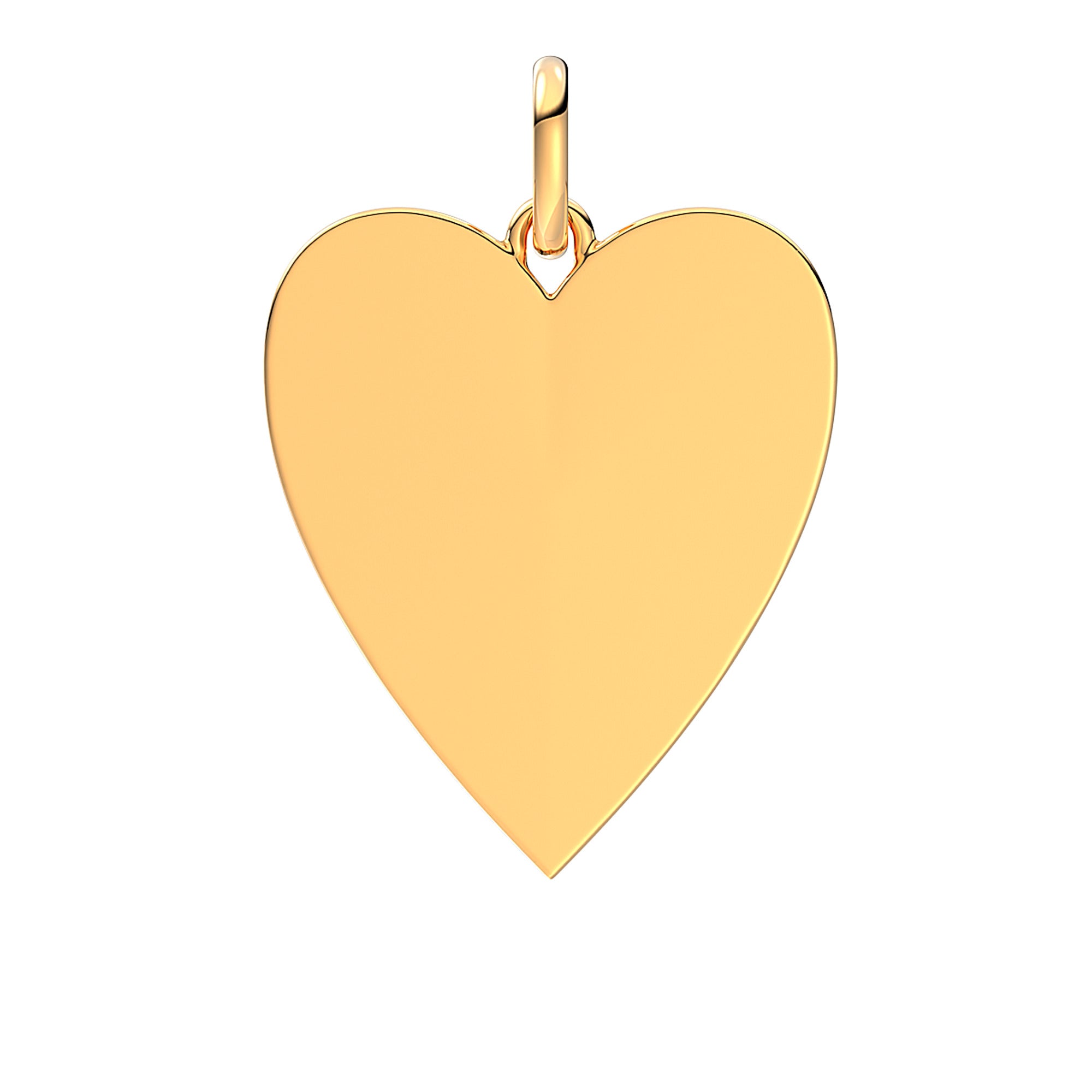Engravable Oversized Heart 14K Gold-Plated Pendant