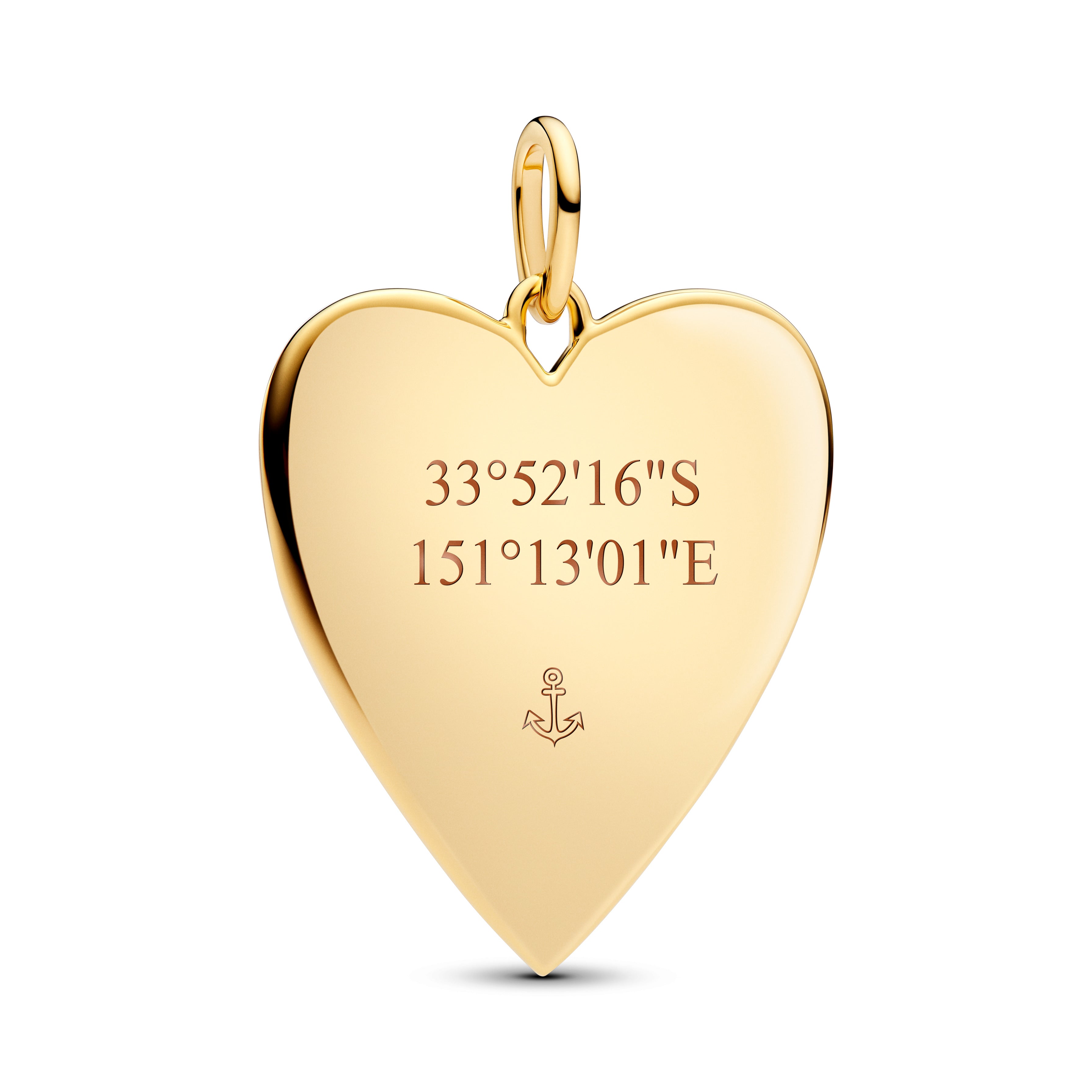 Engravable Oversized Heart 14K Gold-Plated Pendant