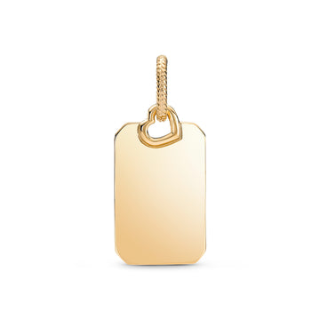 Engravable Rectangle 14K Gold-Plated Pendant