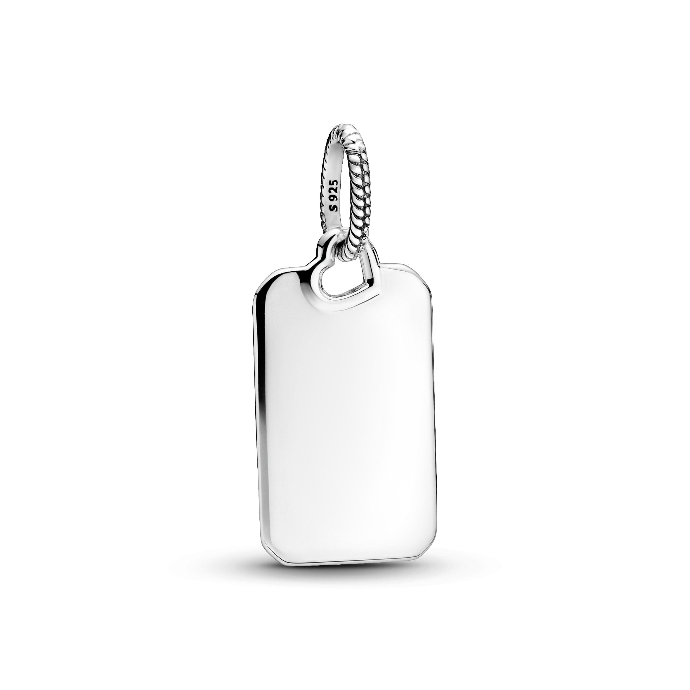 Engravable Rectangle Sterling Silver Pendant