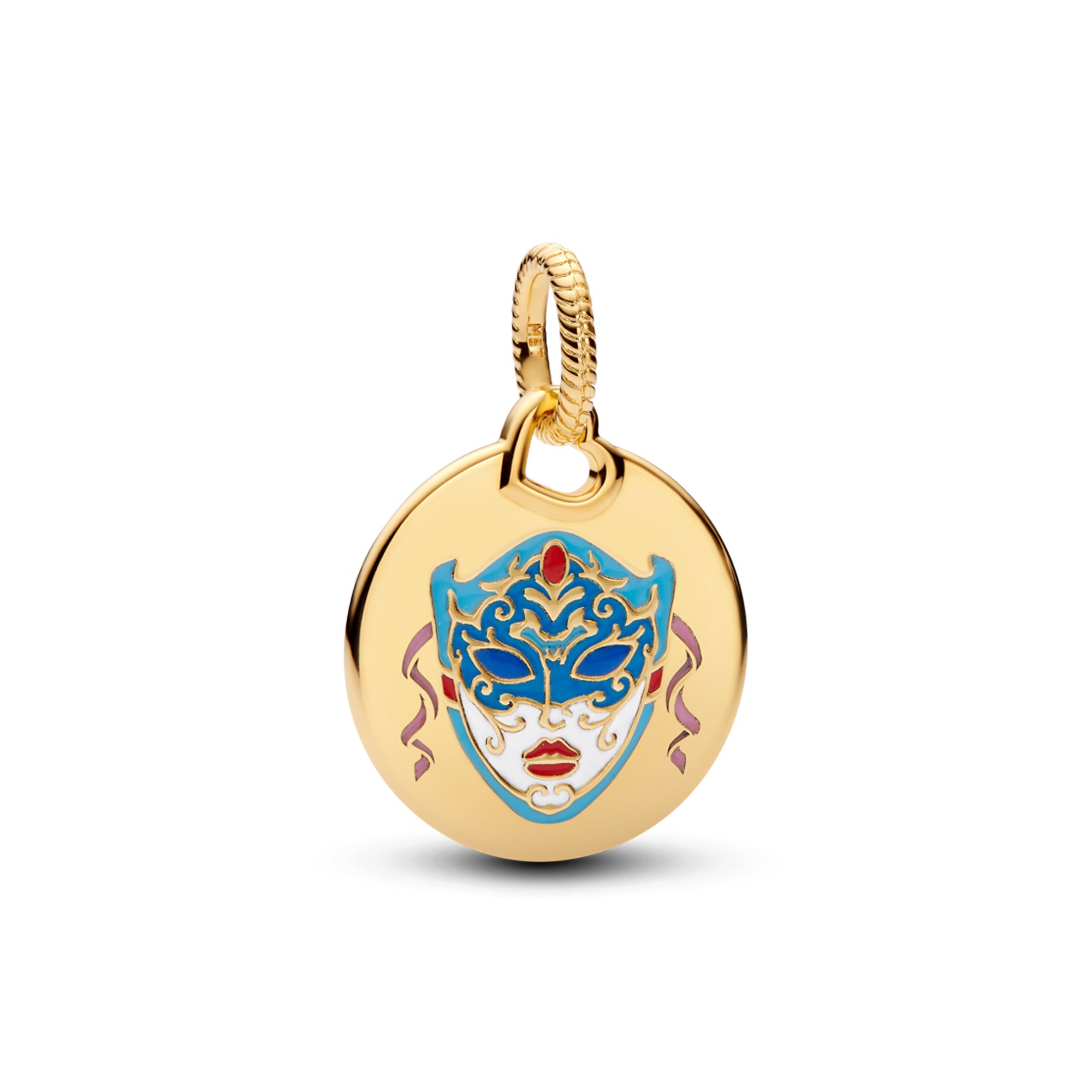 Engravable Round 14K Gold-Plated Pendant
