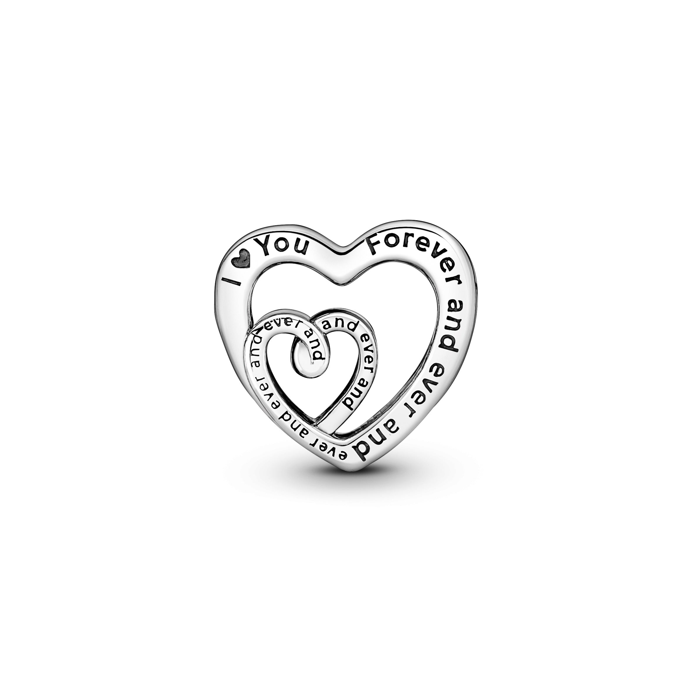 Entwined Hearts Sterling Silver Charm