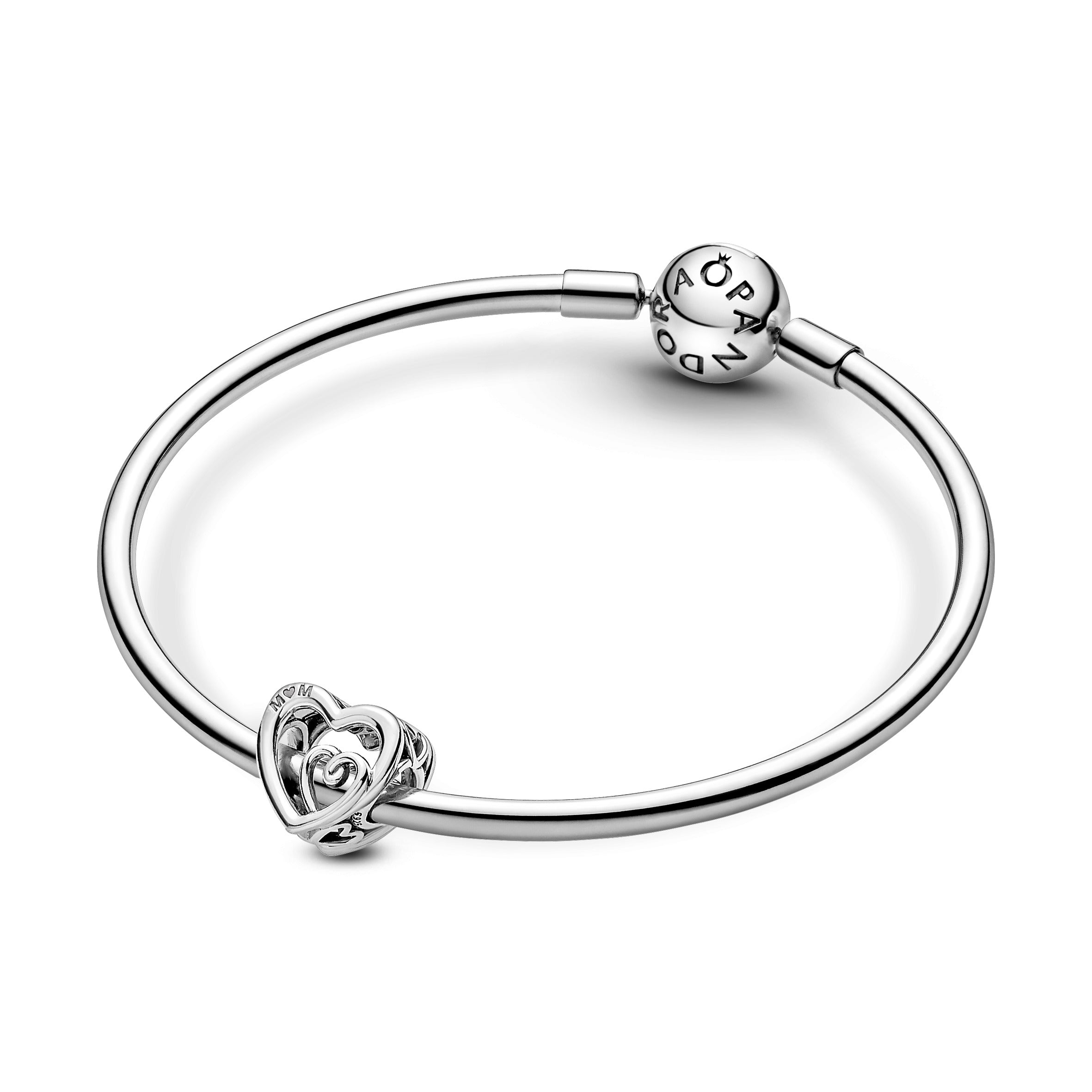 Entwined Hearts Sterling Silver Charm