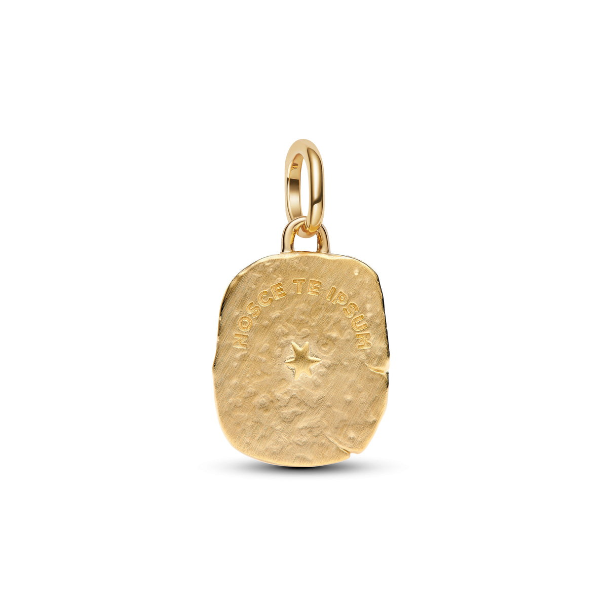 Eye Sterling Silver And 14K Gold-Plated Medallion With Clear Cubic Zirconia