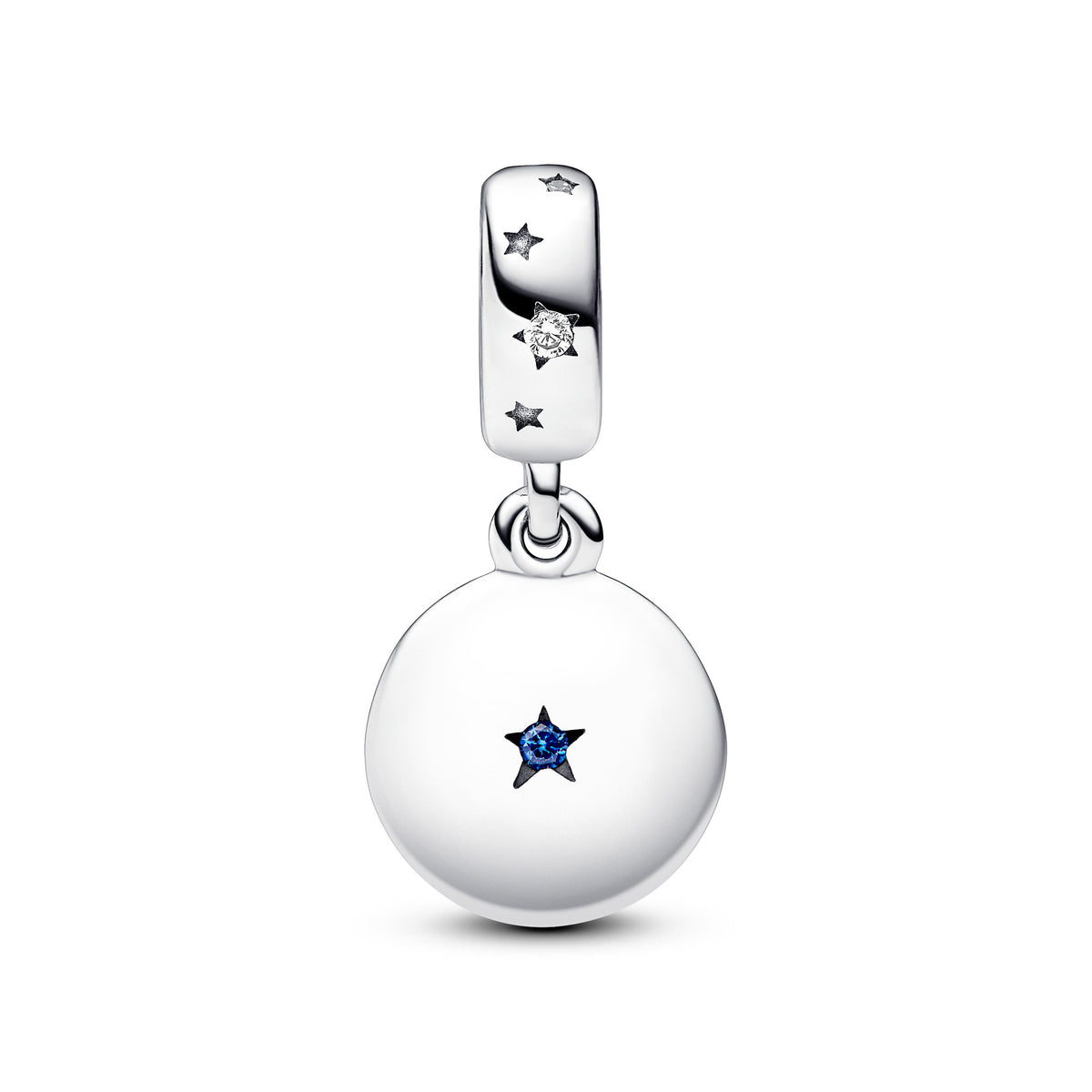 792201c01 Family Sterling Silver Double Dangle With Stellar Blue Crystal And Cle ...