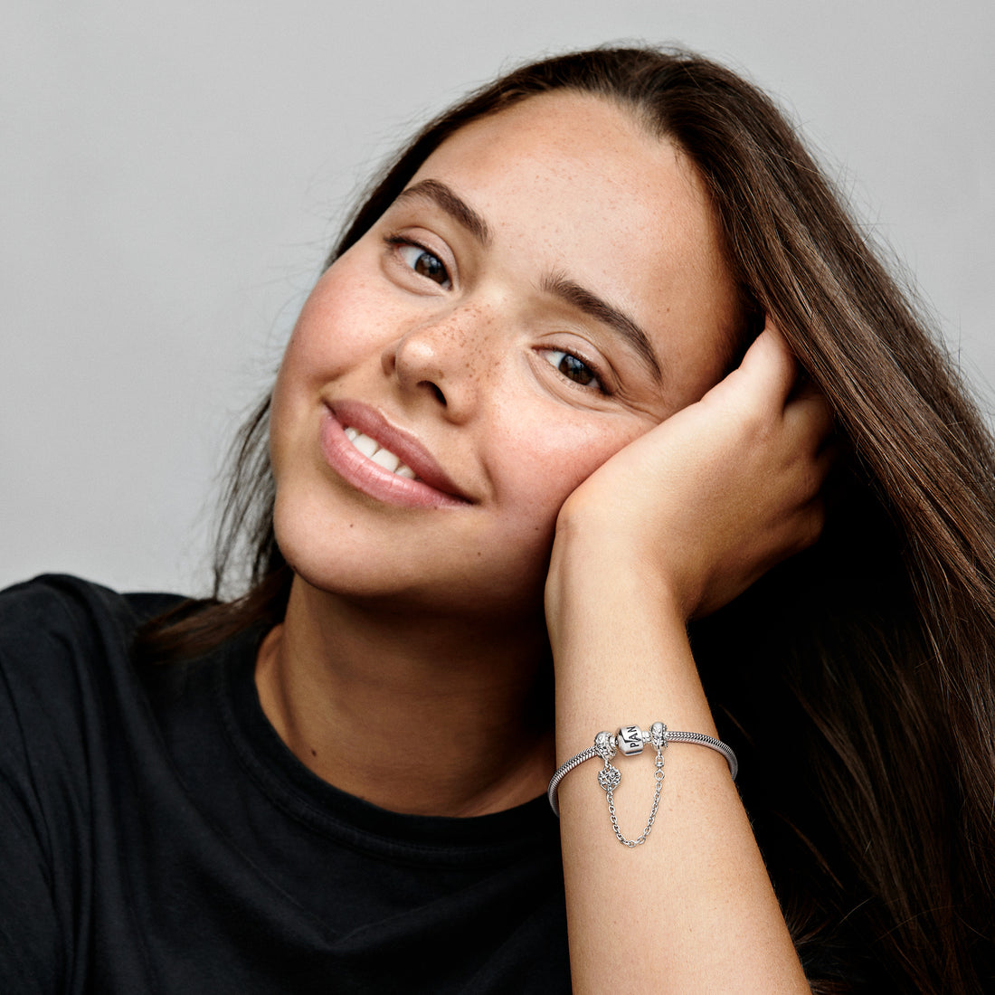 Family Tree Sterling Silver Safety Chain