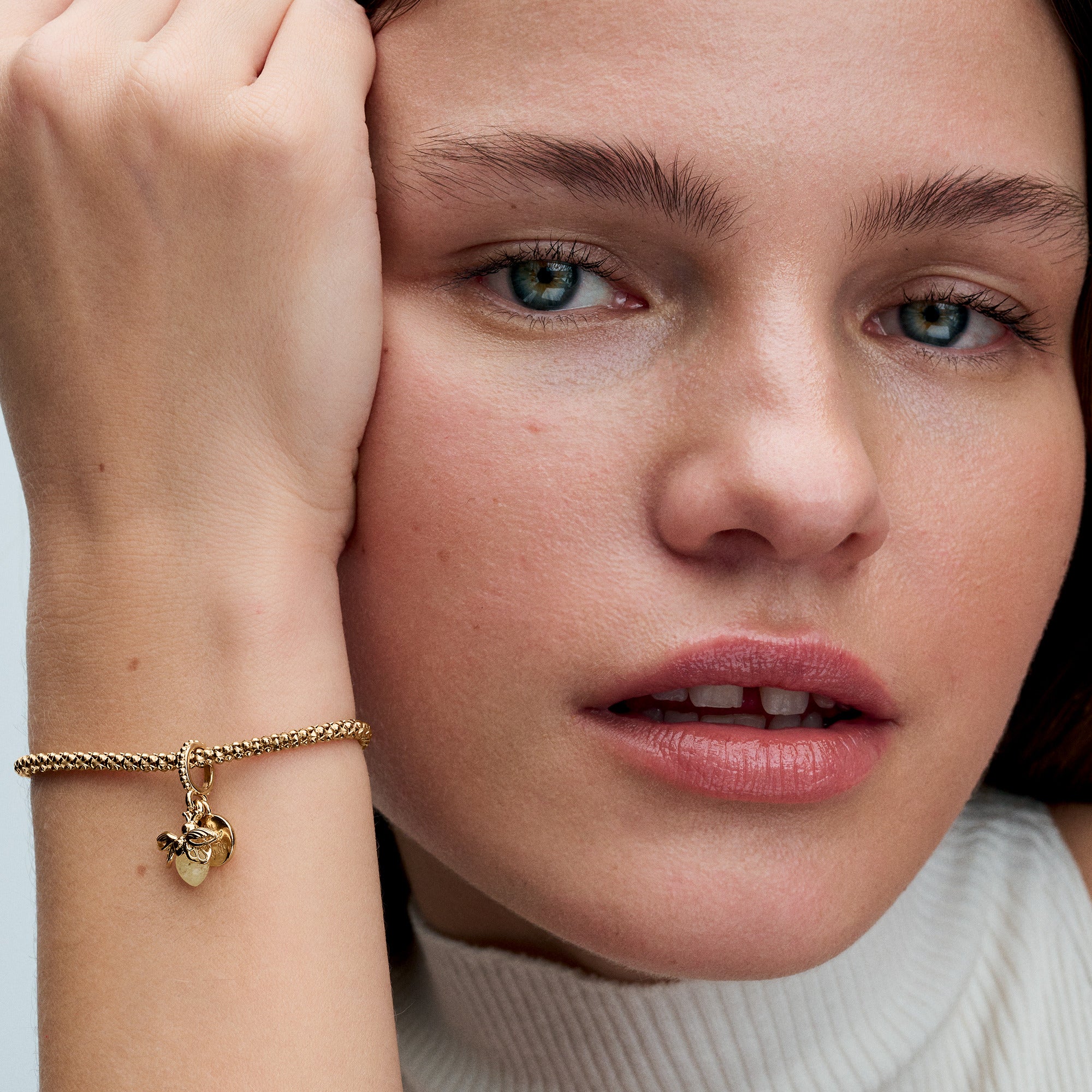 Firefly 14K Gold-Plated Dangle With Yellow Photoluminescent Glass