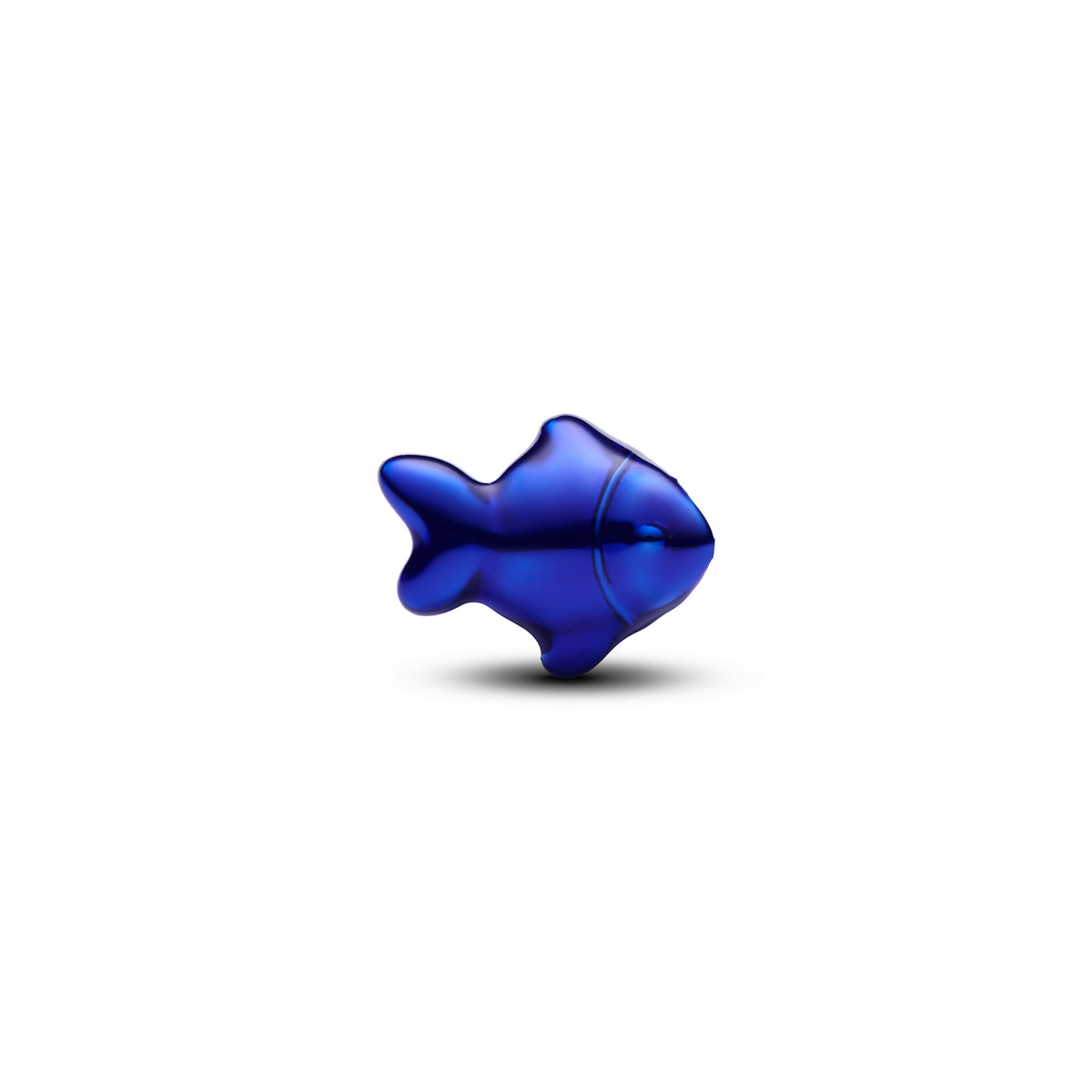 Fish Sterling Silver Mini Charm With Blue Enamel
