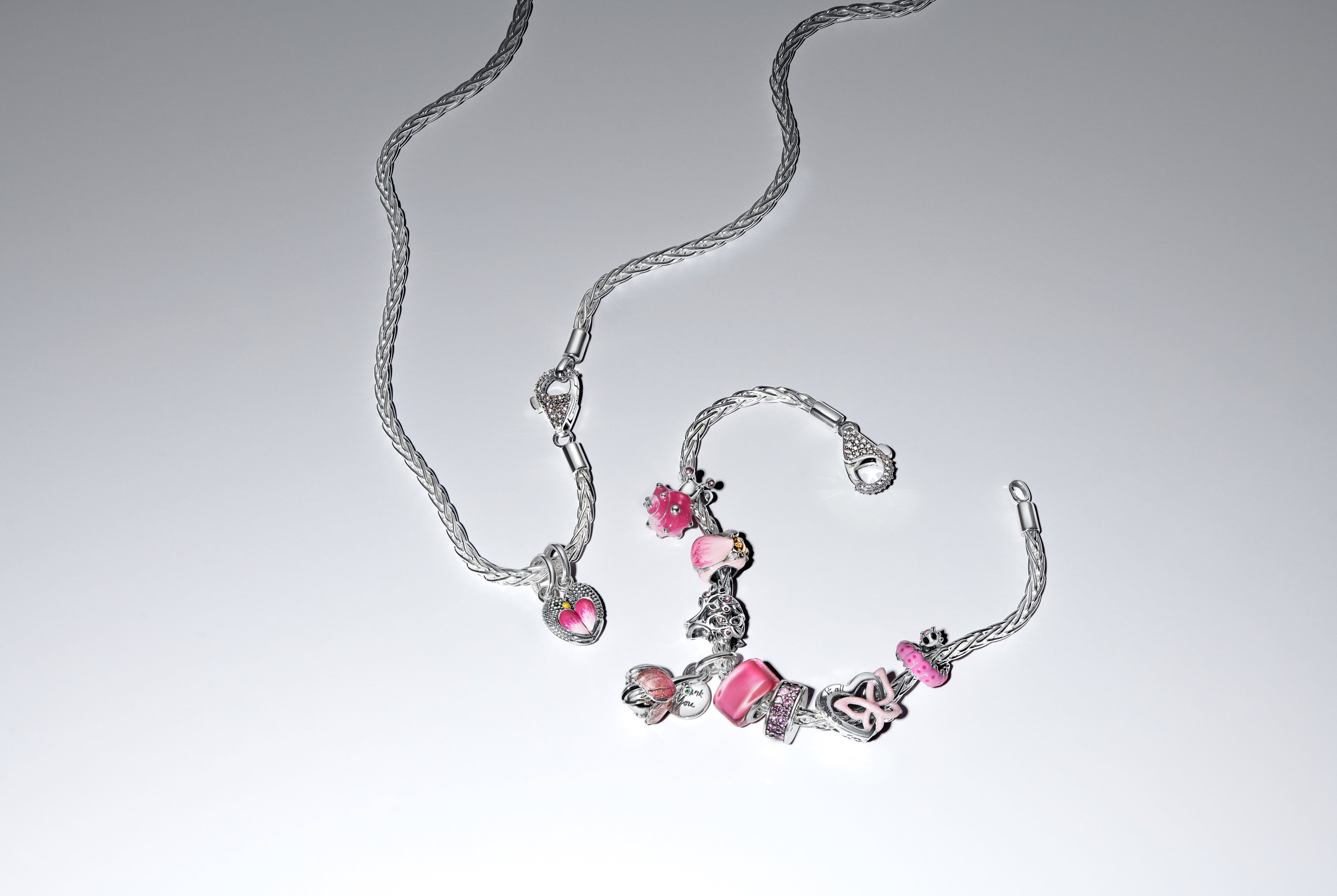 Foxtail Sterling Silver Bracelet With Clear Cubic Zirconia