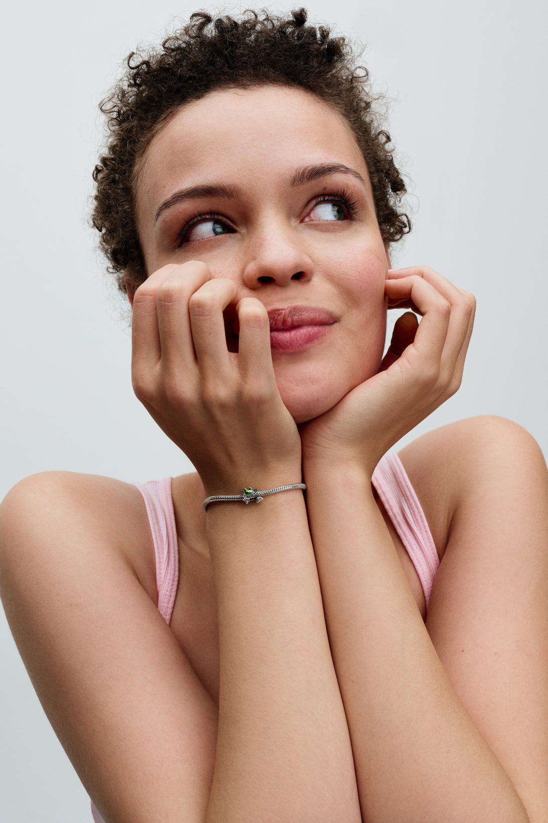 Frog Sterling Silver Charm With Transparent Blue And Green Enamel