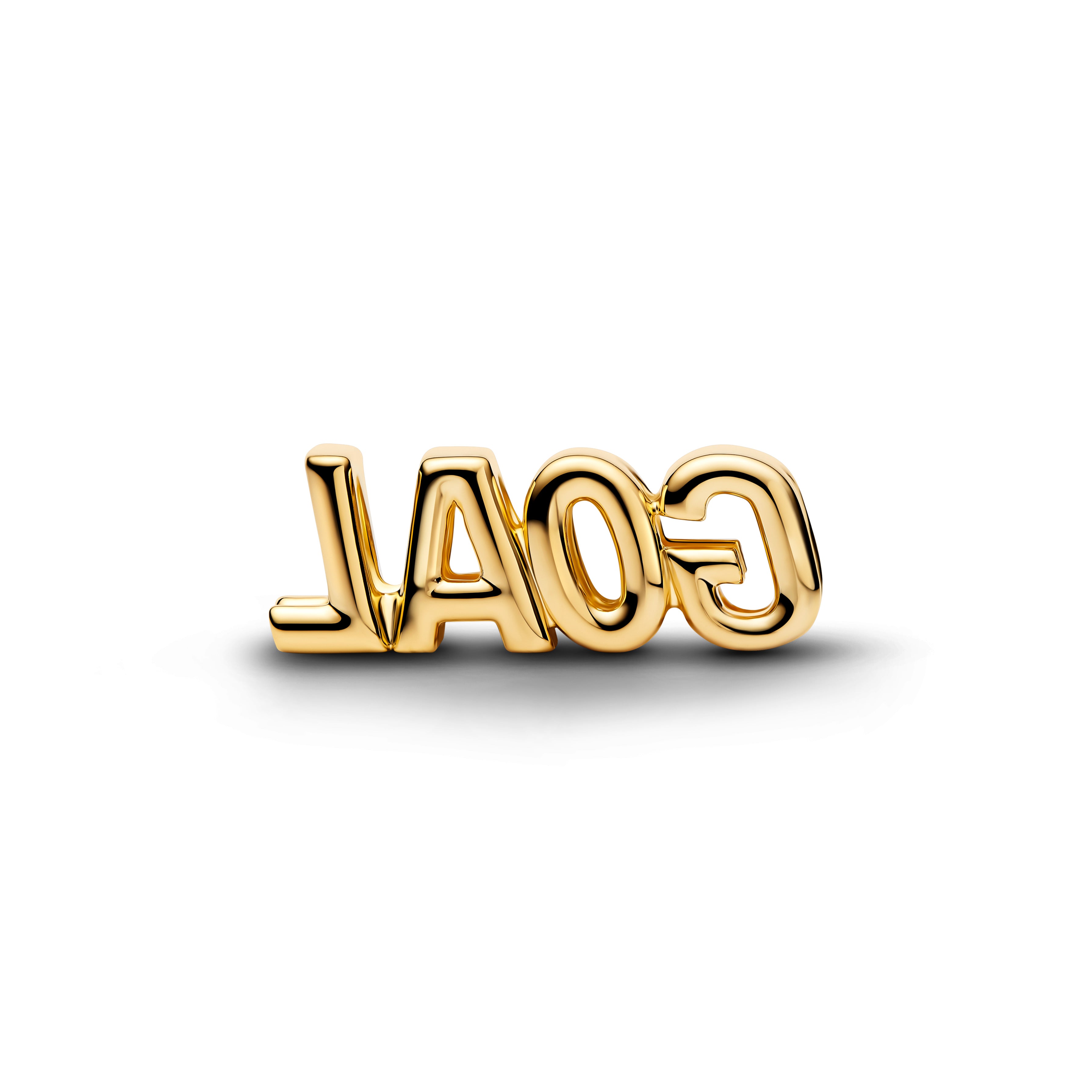 Goal Script 14K Gold-Plated Charm With Clear Cubic Zirconia