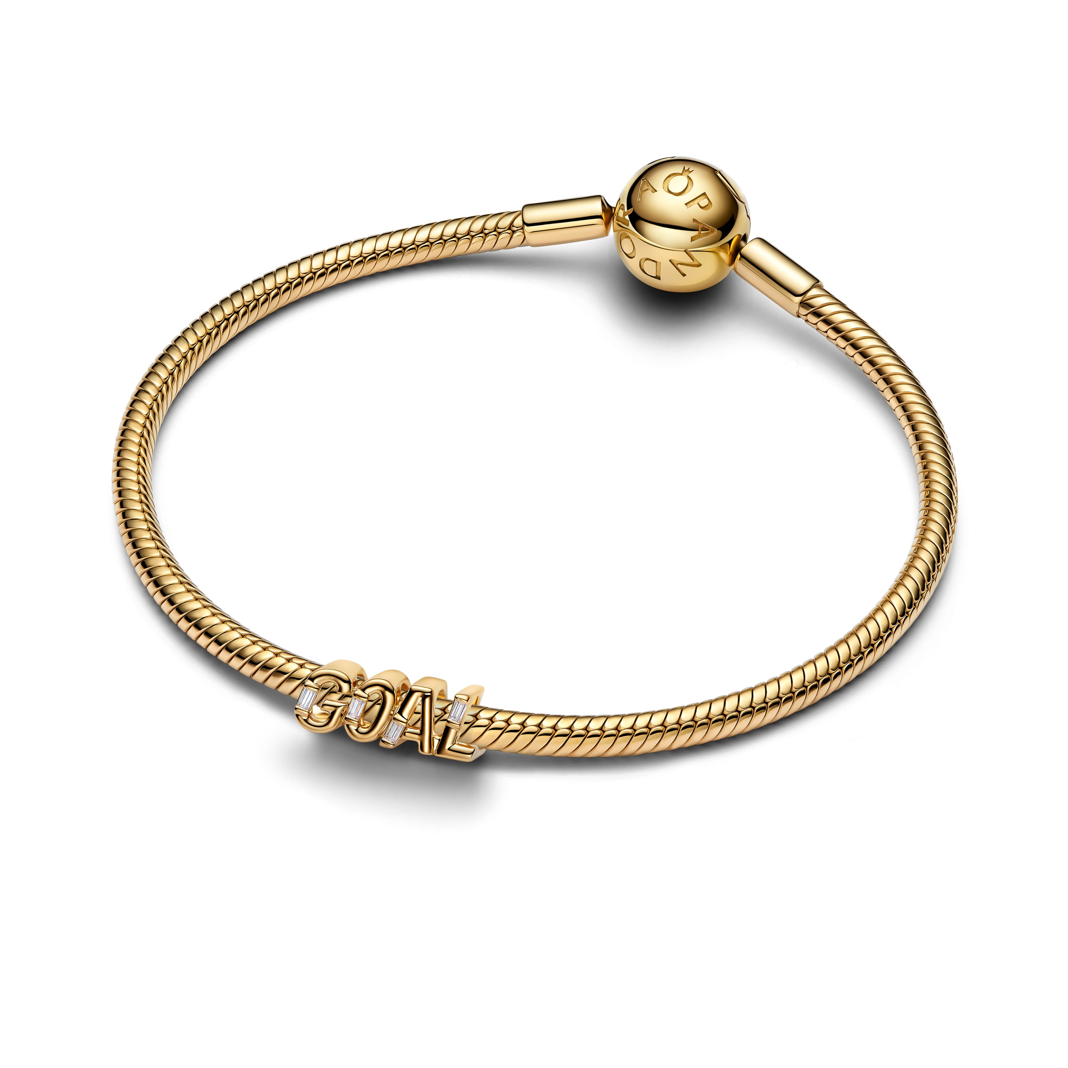 Goal Script 14K Gold-Plated Charm With Clear Cubic Zirconia