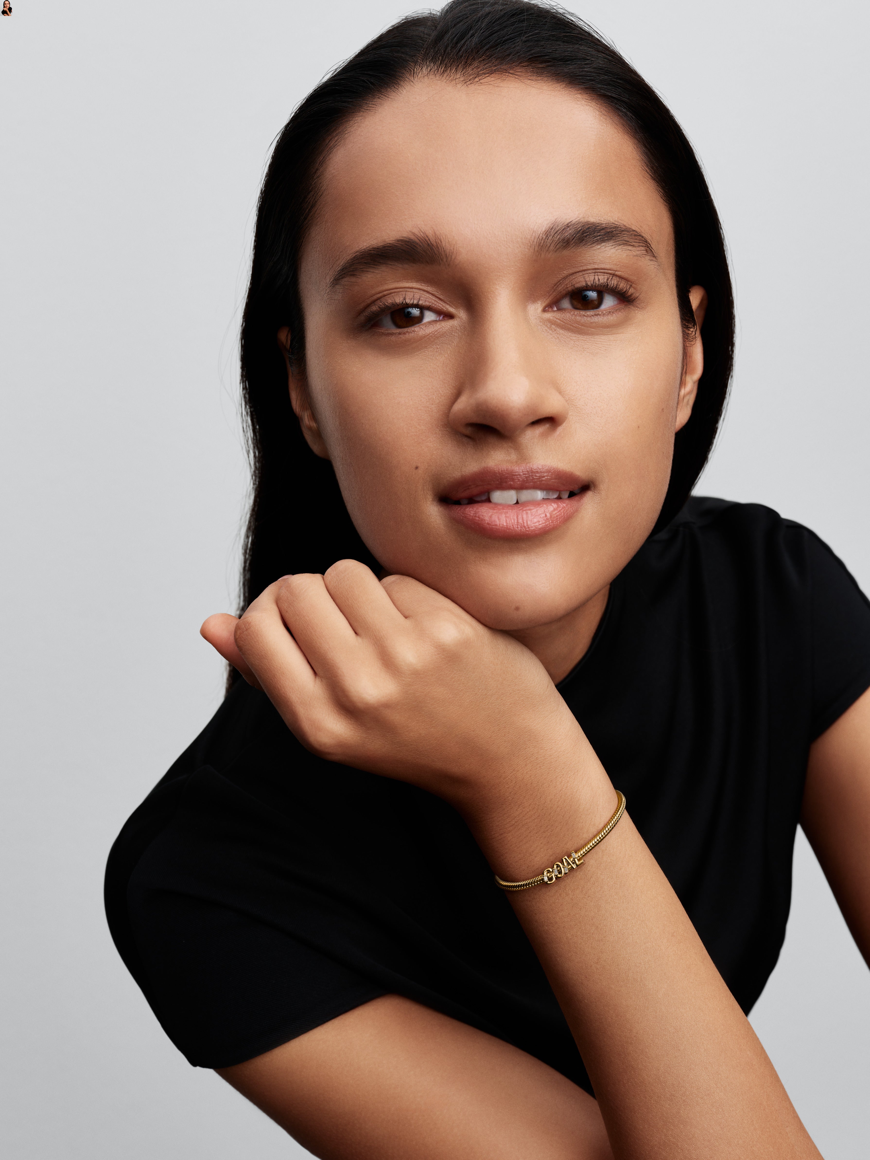 Goal Script 14K Gold-Plated Charm With Clear Cubic Zirconia