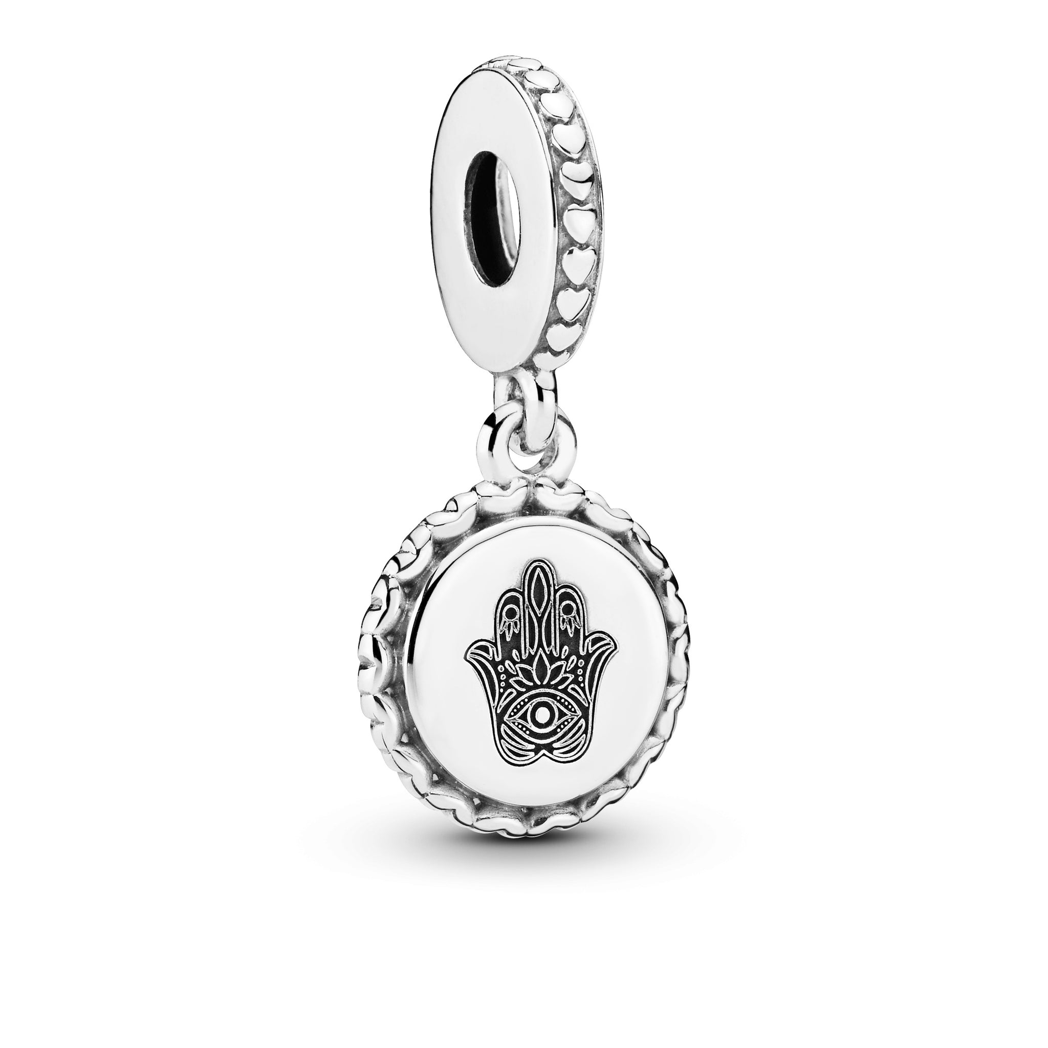Hamsa Hand Silver Dangle