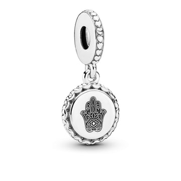 Hamsa Hand Silver Dangle