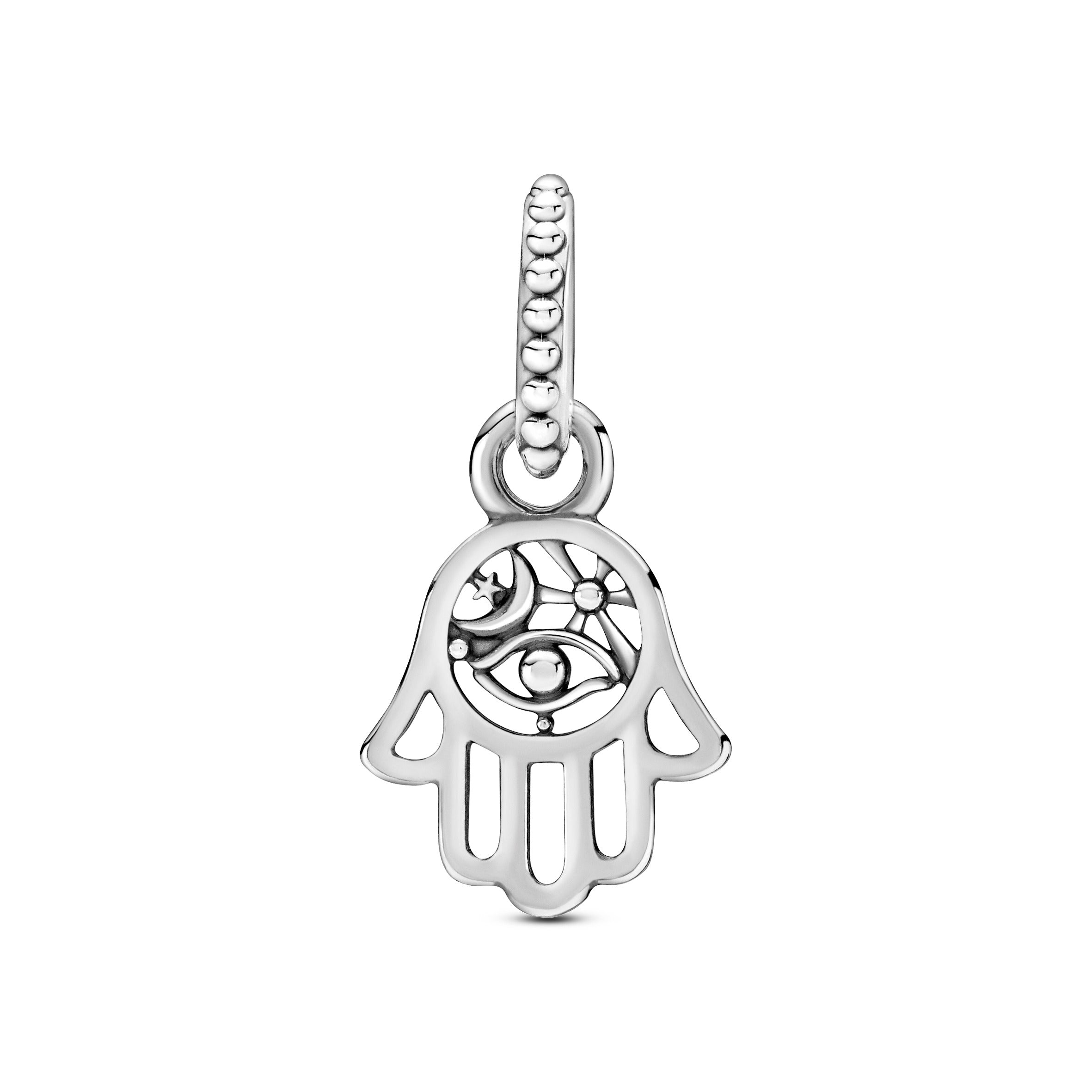 Hamsa Hand Sterling Silver Dangle