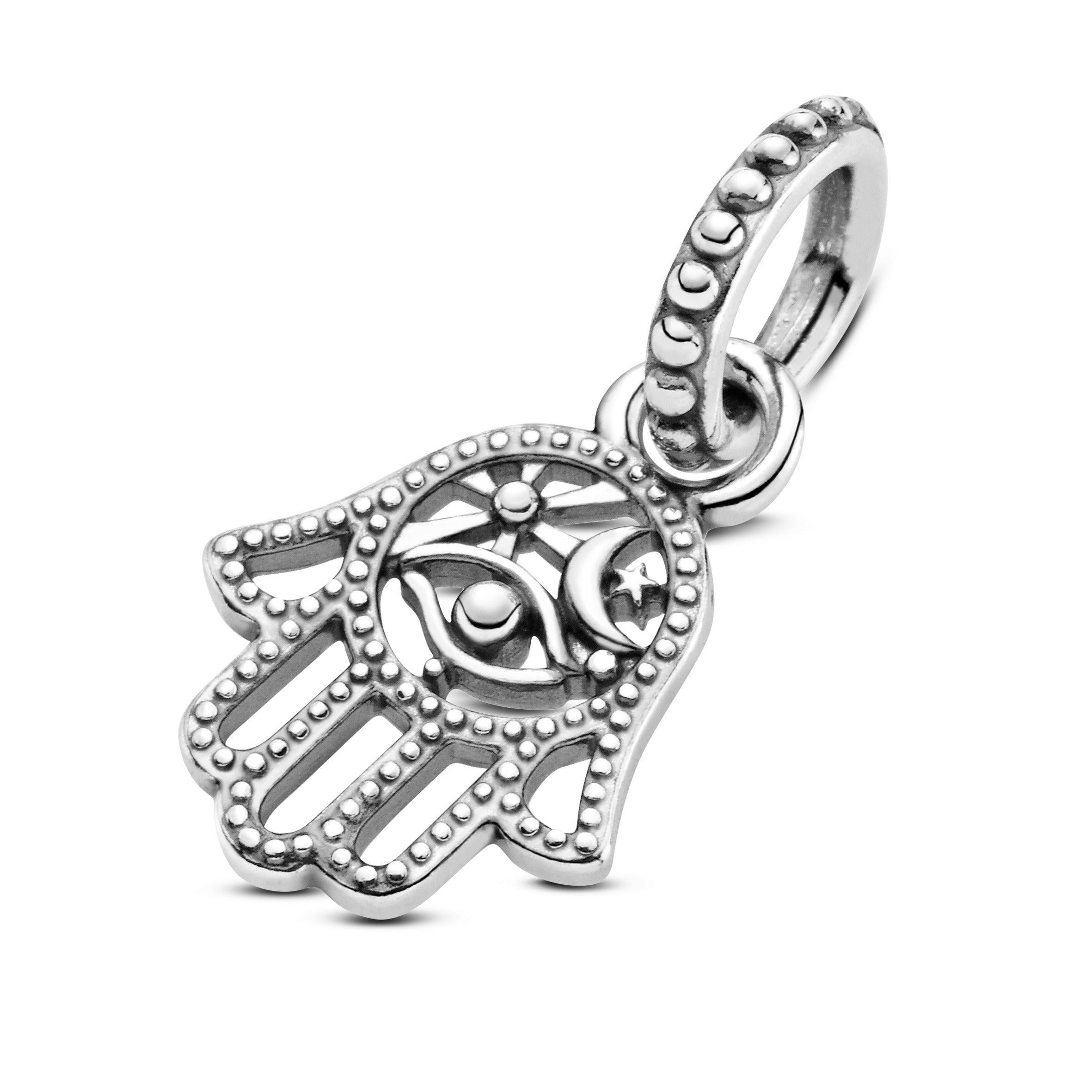 Hamsa Hand Sterling Silver Dangle