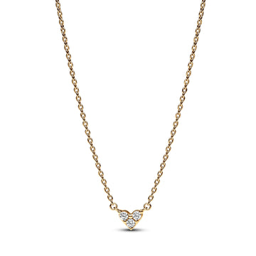 Heart 14K Gold-Plated Collier With Clear Cubic Zirconia