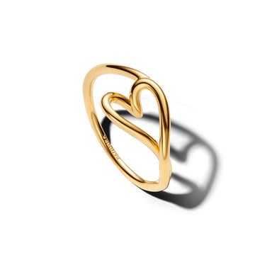 Heart 14K Gold-Plated Ring