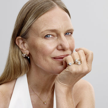 Heart 14K Gold-Plated Ring With Clear Cubic Zirconia