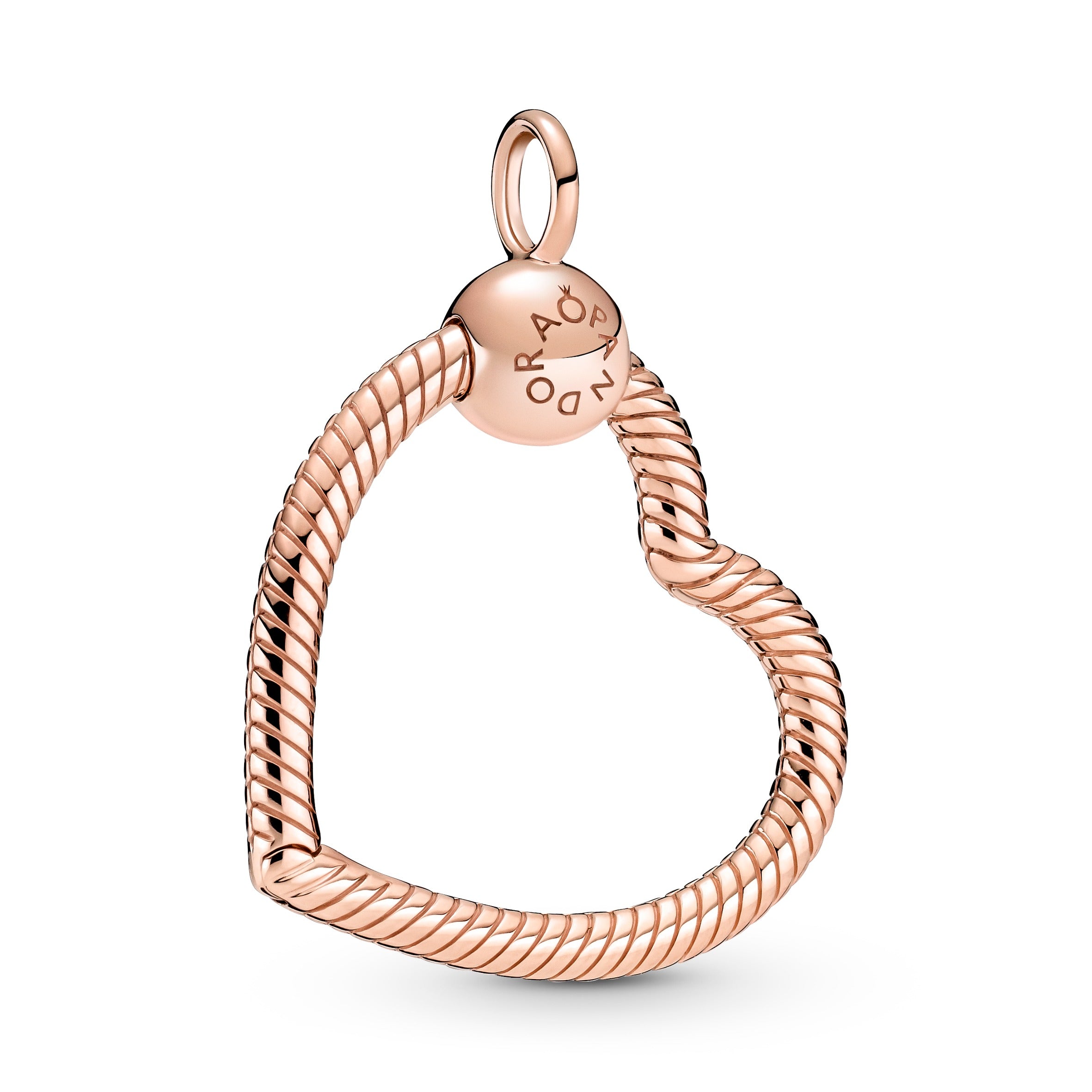 Heart 14K Rose Gold-Plated O Pendant