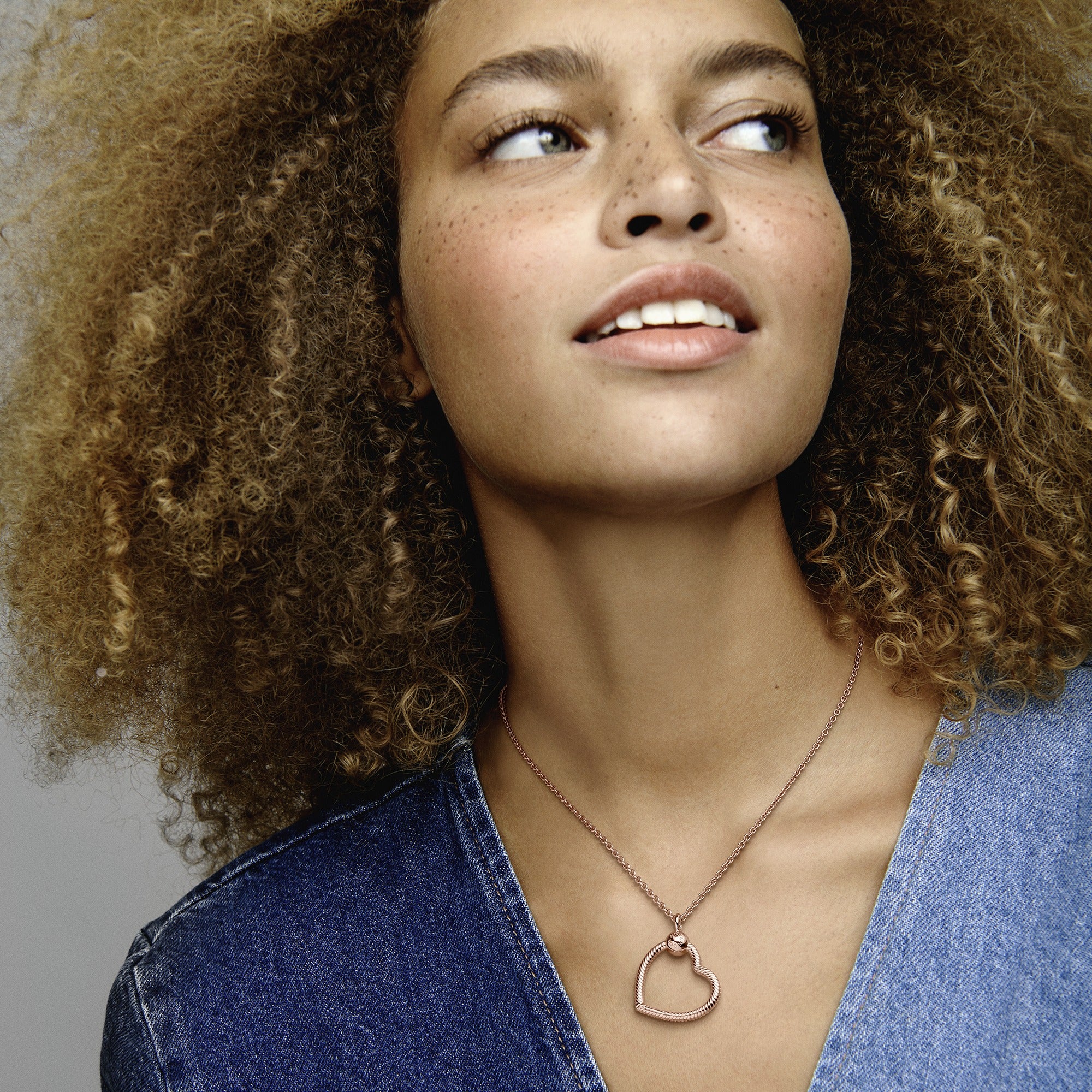 Heart 14K Rose Gold-Plated O Pendant