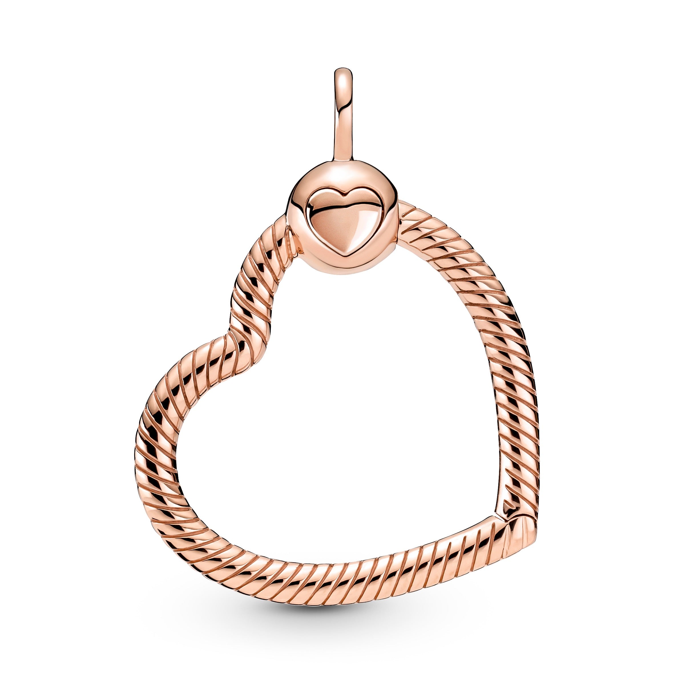 Heart 14K Rose Gold-Plated O Pendant