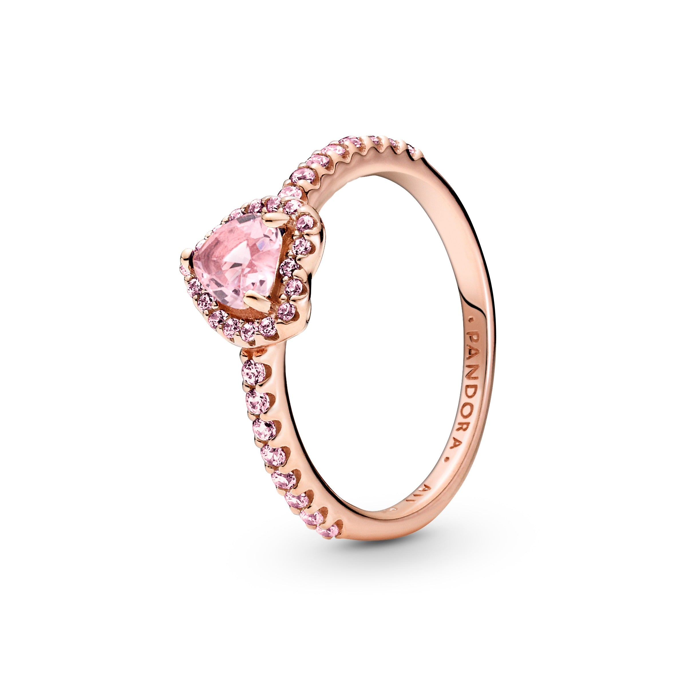 Heart 14K Rose Gold-Plated Ring With Orchid Pink Crystal And Fancy Fairy Tale Pink Cubic Zirconia