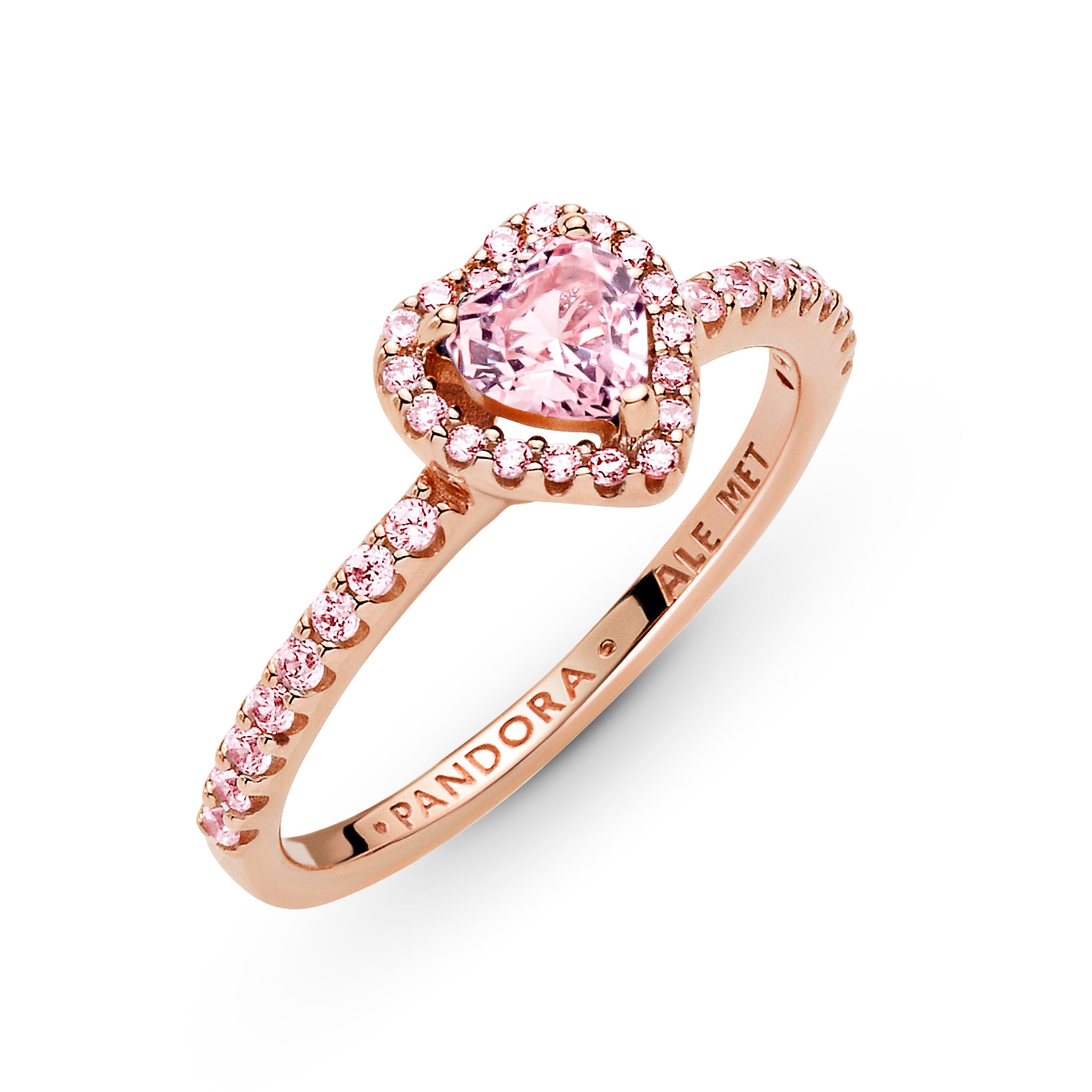 Heart 14K Rose Gold-Plated Ring With Orchid Pink Crystal And Fancy Fairy Tale Pink Cubic Zirconia