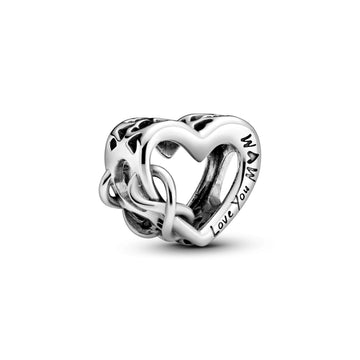 Heart And Infinity Sterling Silver Charm